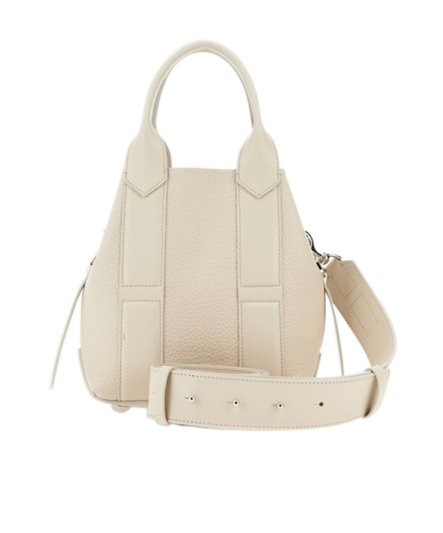 Shop Hogan Script Leather Tote Bag In Nude