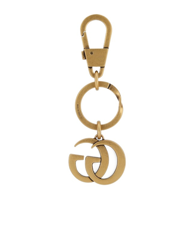 Gucci Double G Keychain In Nude