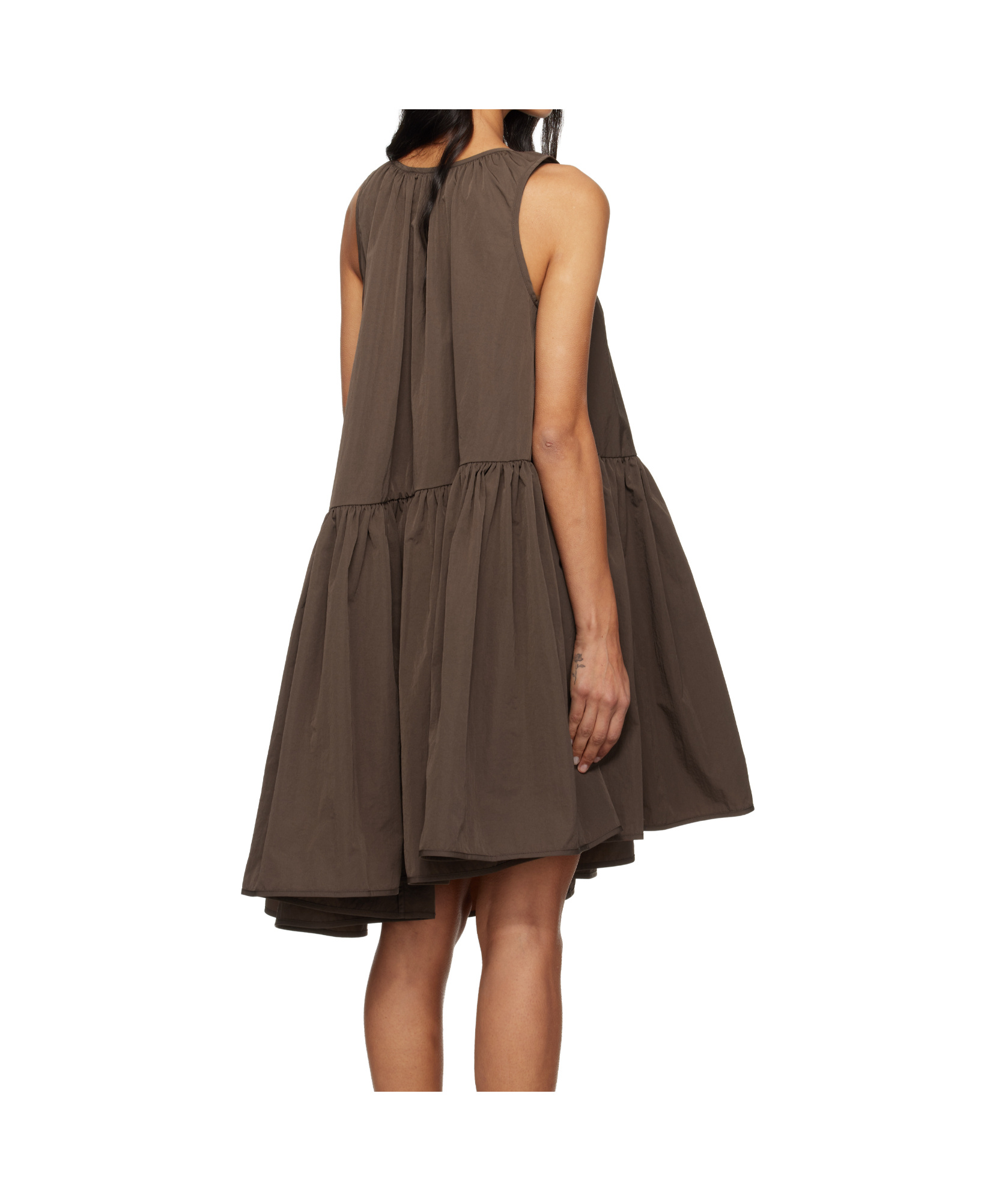 Cecilie Bahnsen Azelia Midi Dress In Brown