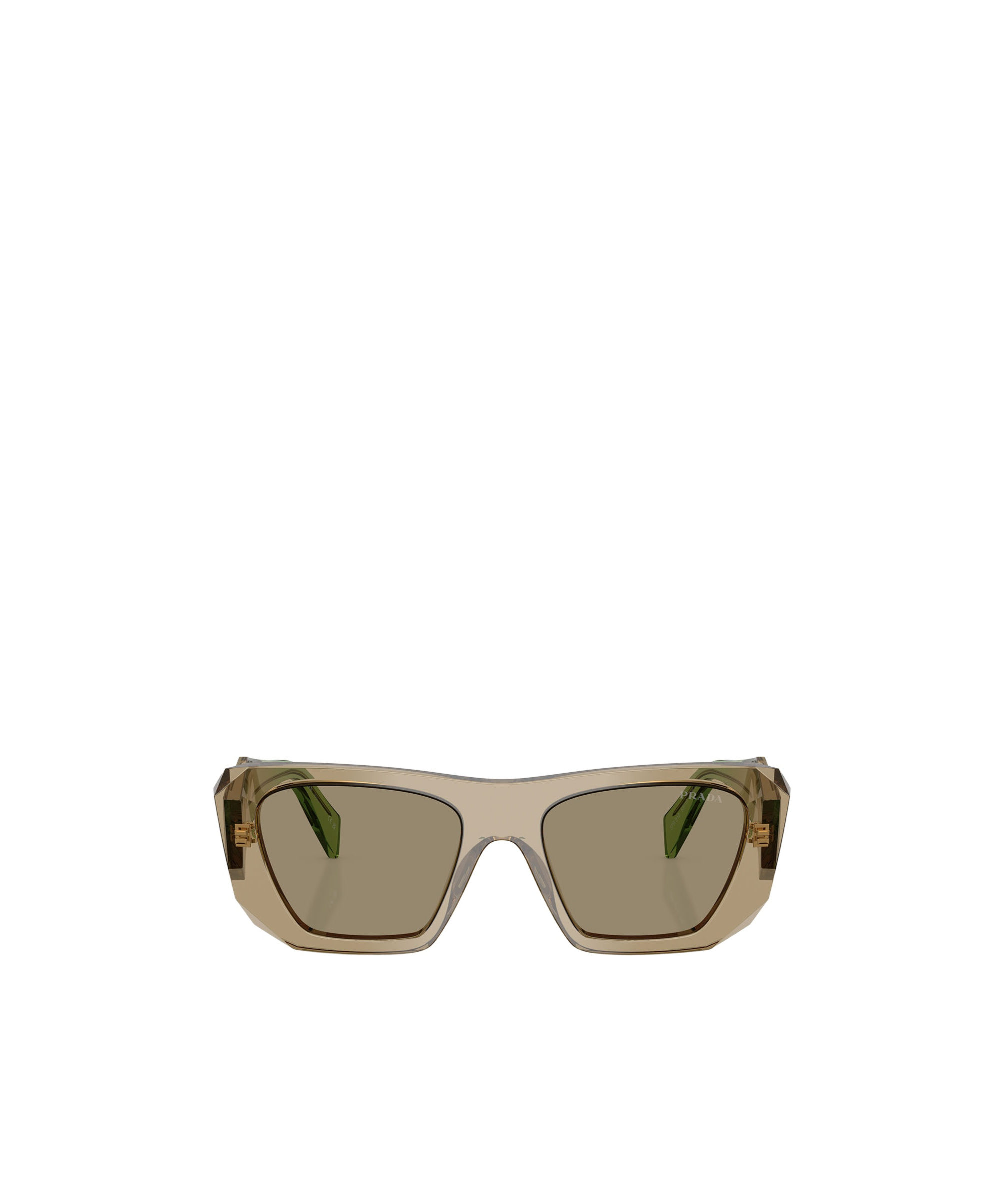 Prada Eyewear Rectangular Frame Sunglasses In Brown