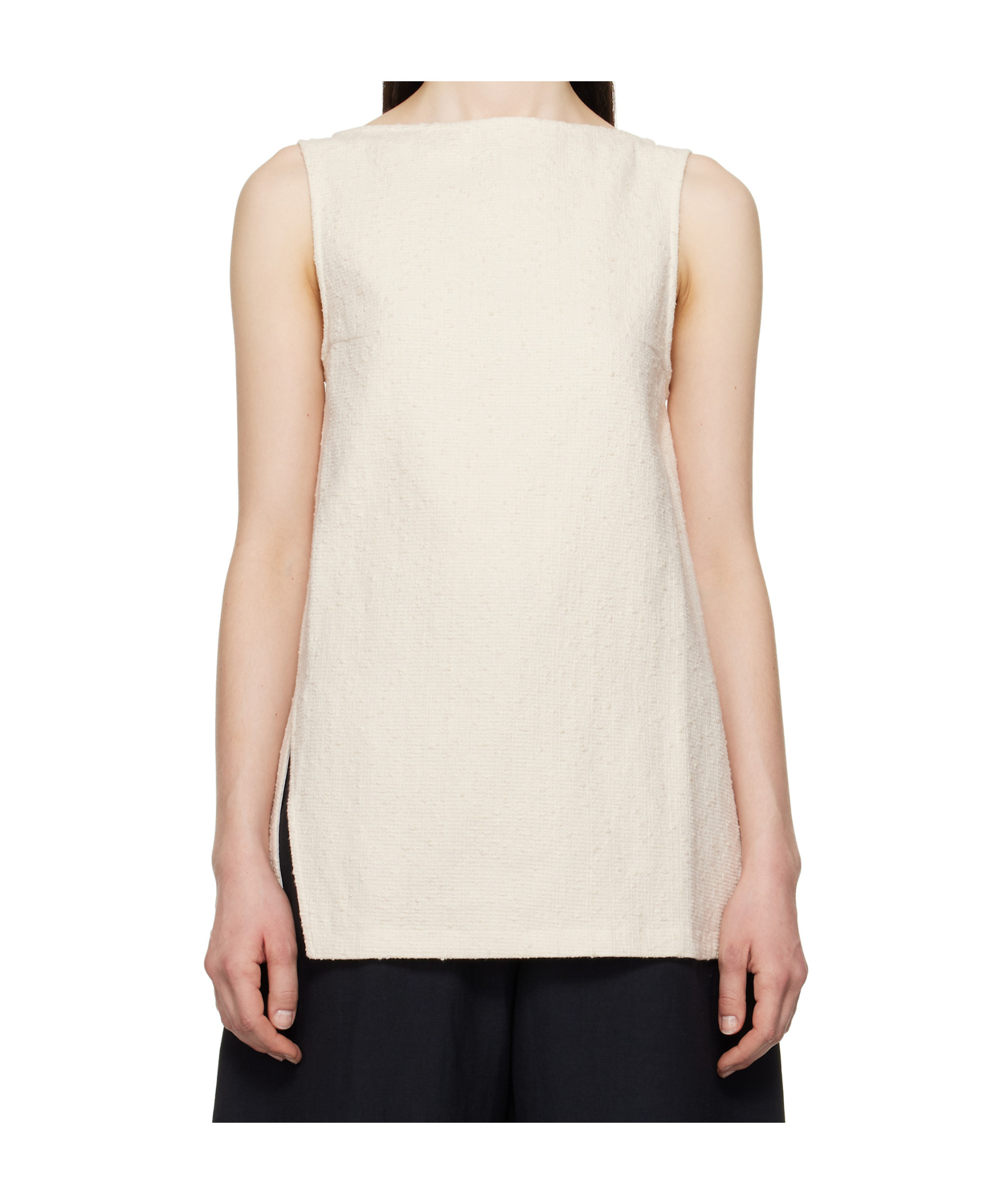 Studio Nicholson Mager Sleeveless Top In White