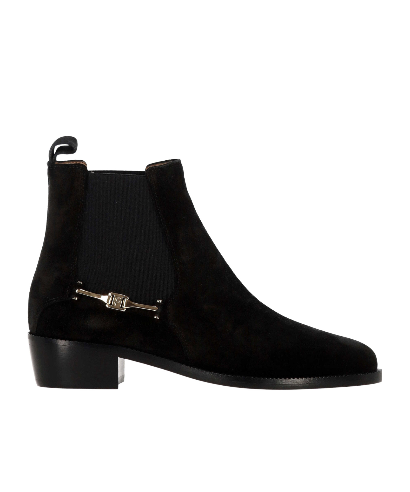 Ferragamo Suede Chelsea Ankle Boots With Elastic Band In Black
