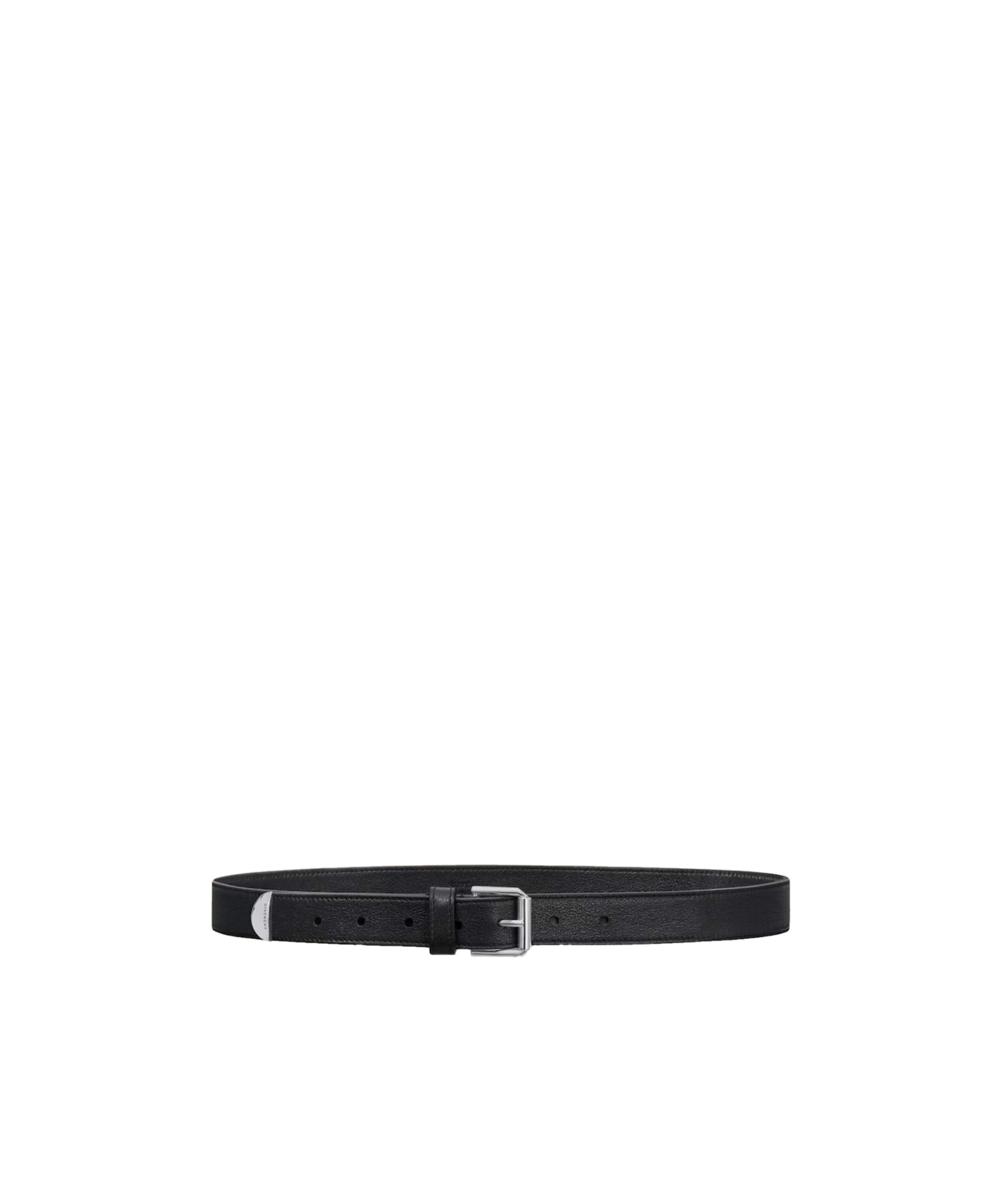 Givenchy Voyou Black Shiny Leather Belt In Black