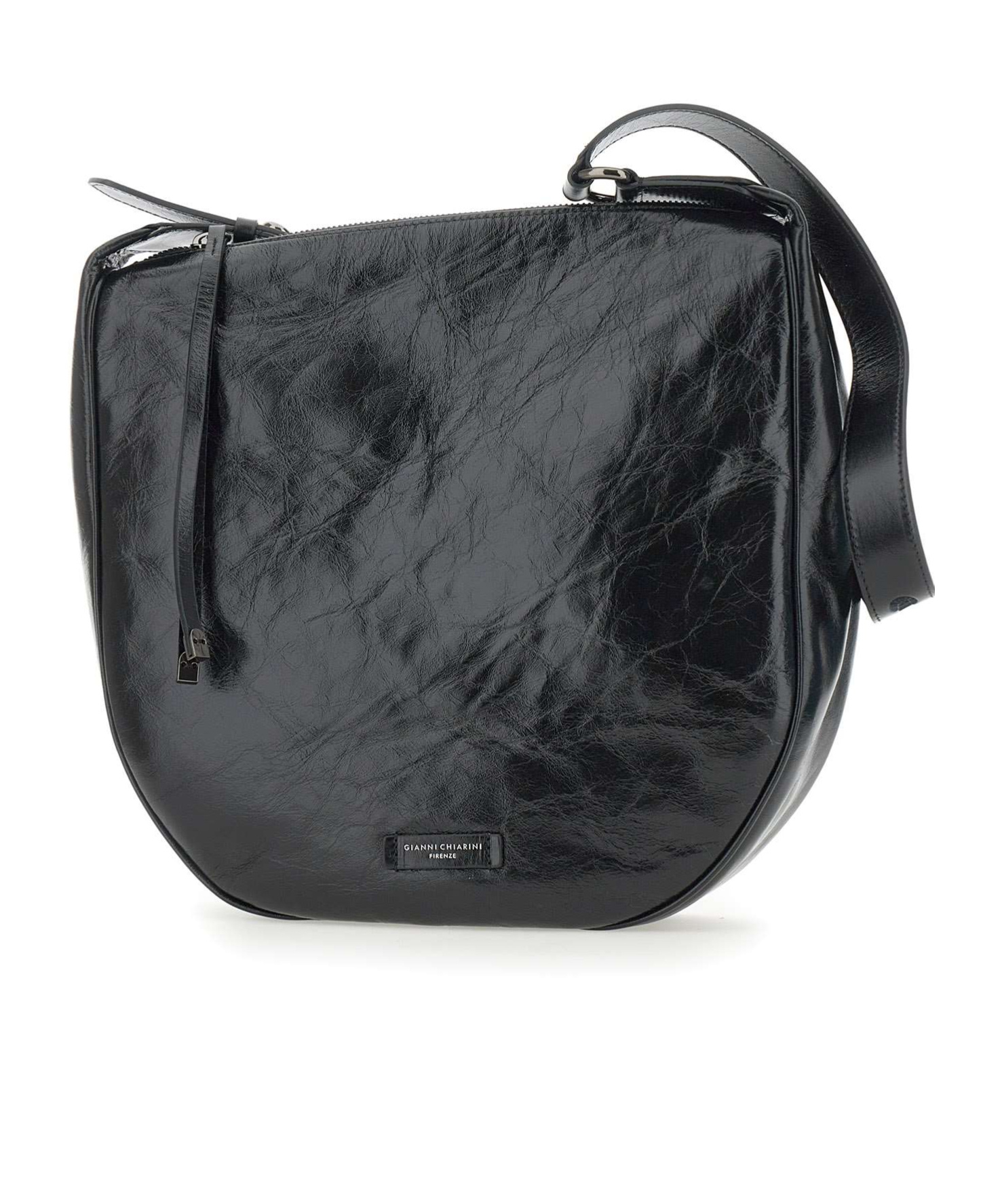 Gianni Chiarini Charlotte Logo Detailed Shoulder Bag In Black