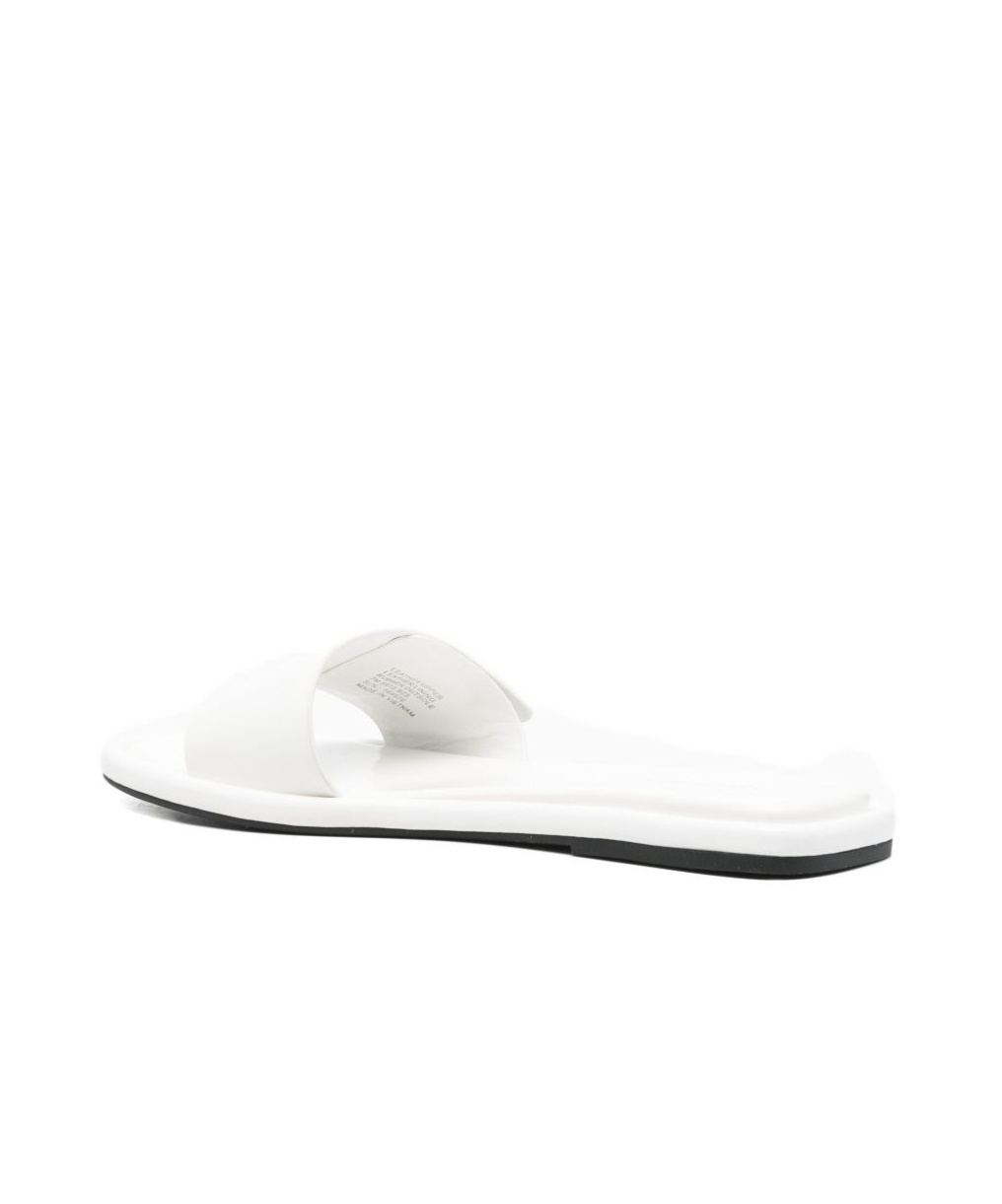Tory Burch T-lock Slippers In White