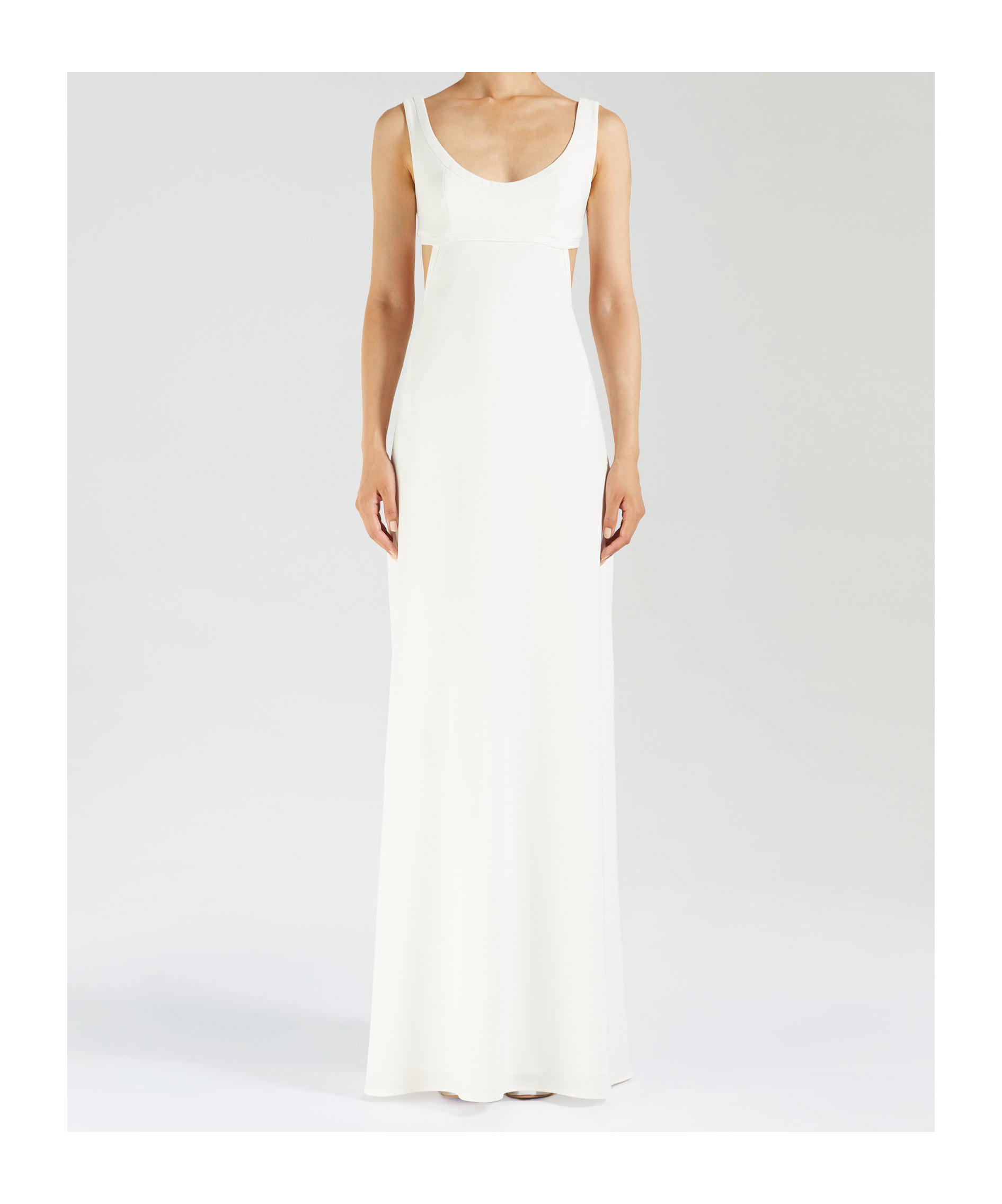 Max Mara Long Cady Dress In White