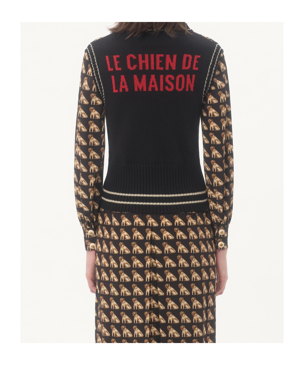Valentino Petit Charles Jacquard Wool Gilet In Multi