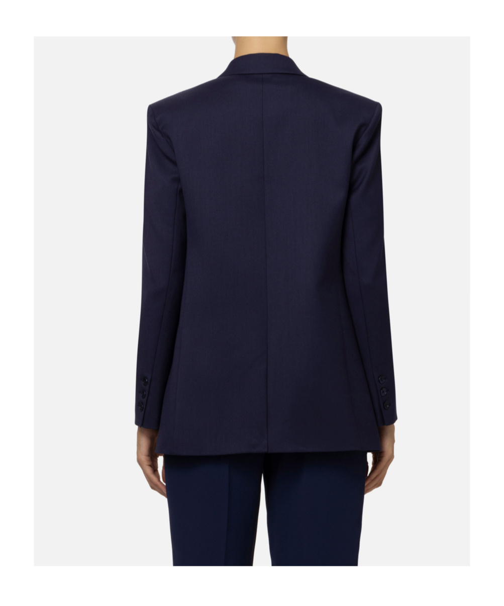 Elisabetta Franchi Double-breasted Blazer In Navy Blue
