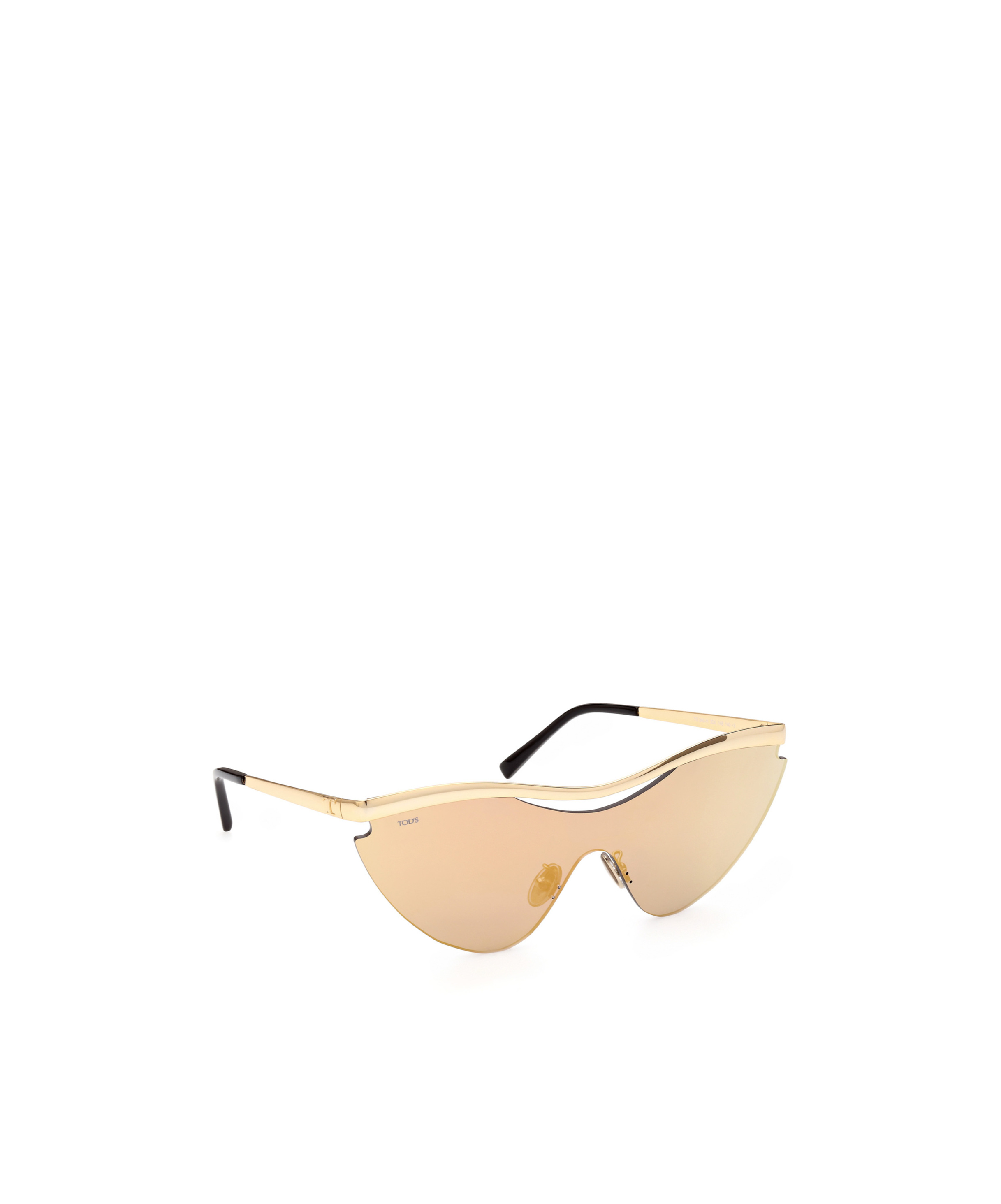 Shop Tod's Geometric Frame Sunglasses In Nude