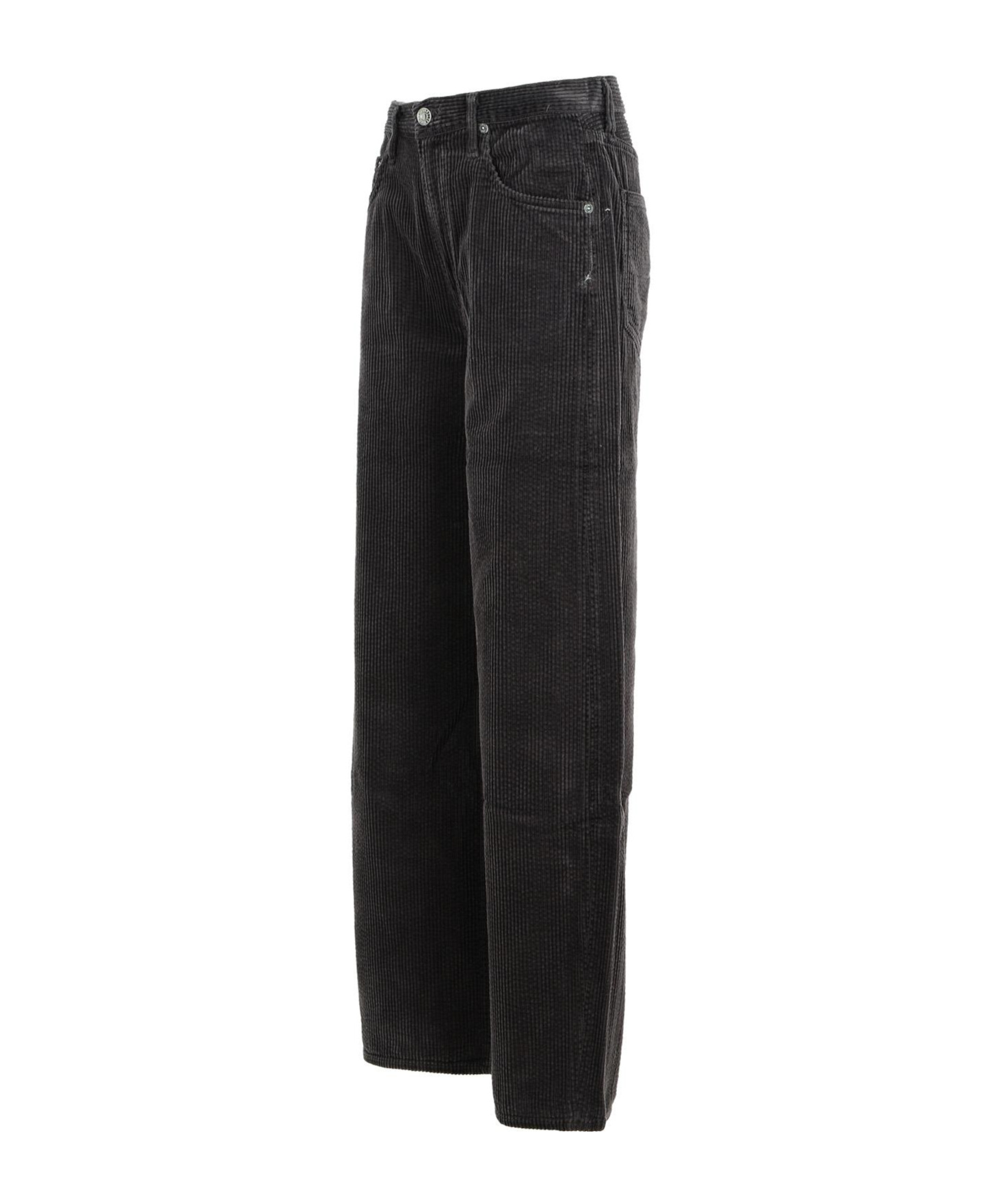 Agolde Five-pocket Denim Trousers In Black