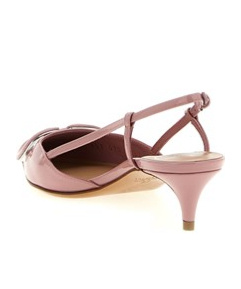 Valentino Vlogo 40 Patent Leather Slingback Pumps In Pink