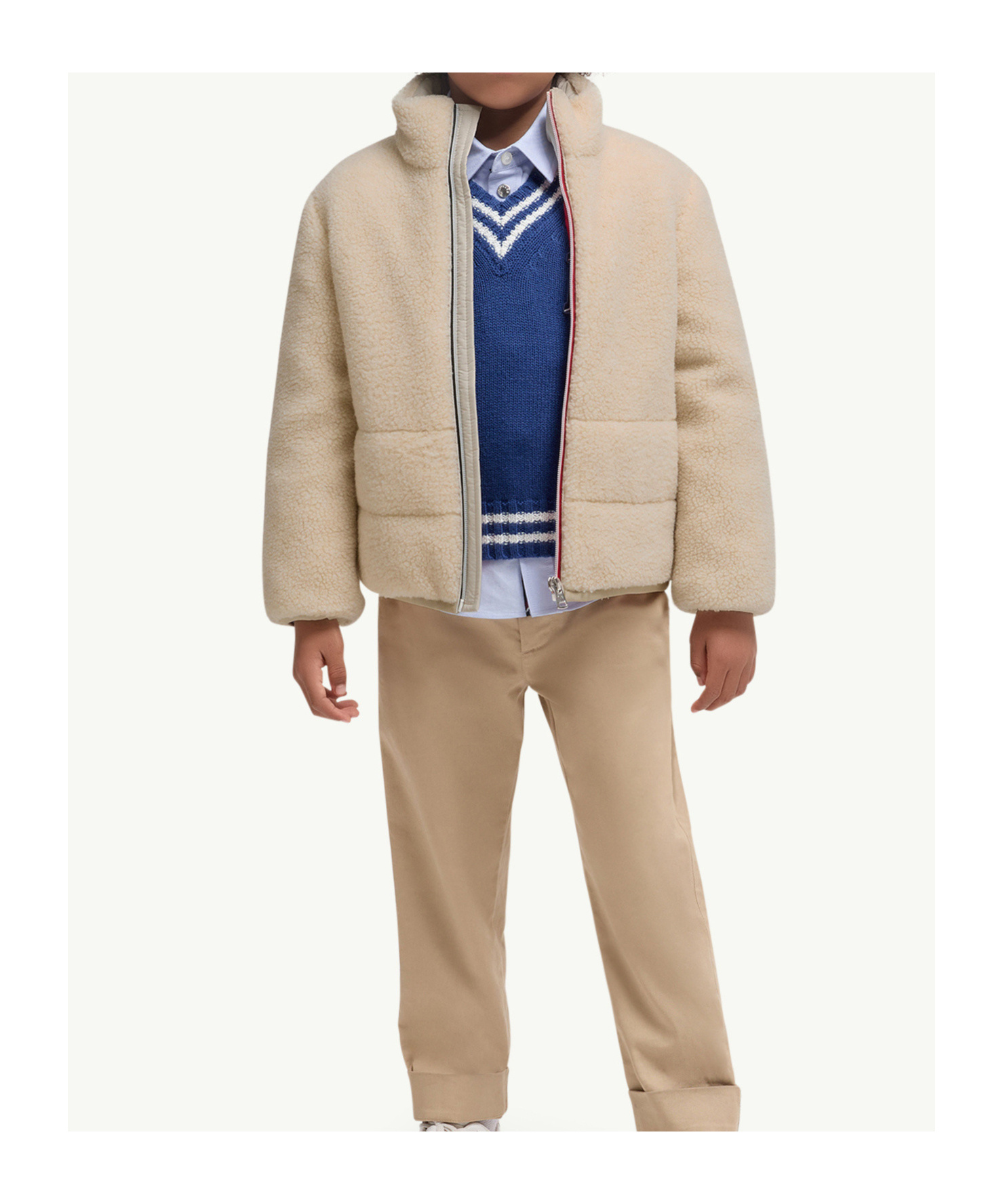 Moncler Zip-up Bomber Jacket In Neutral