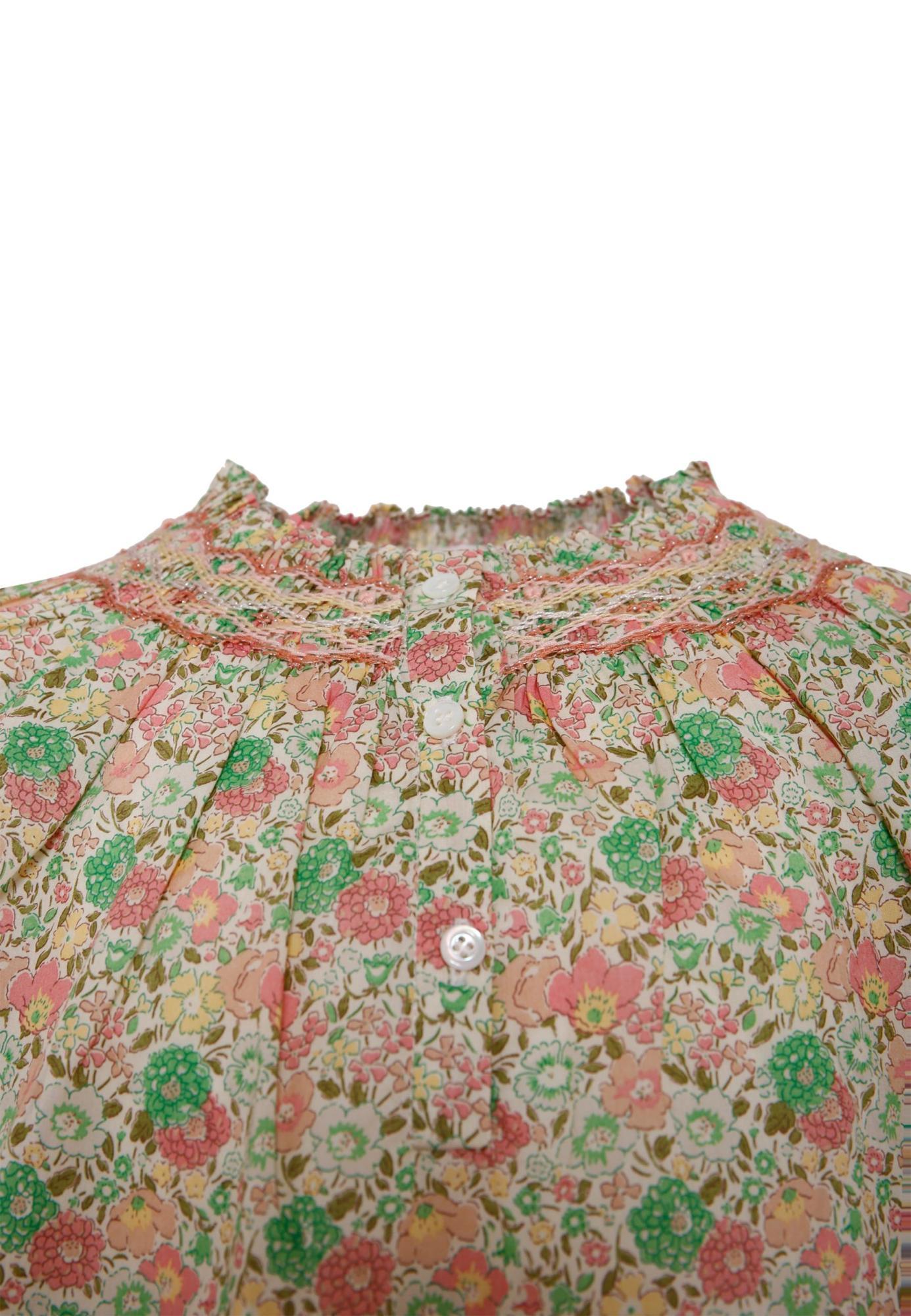 Bonpoint Floral-print Ruffled Blouse In Multi