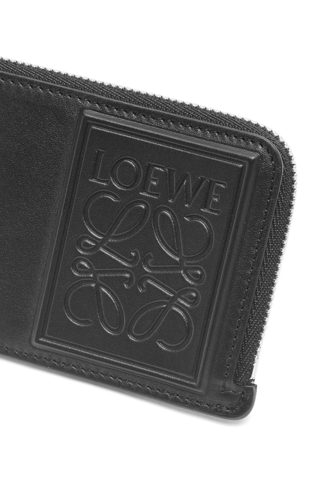 Loewe Zip-up Coin Cardholder In Black