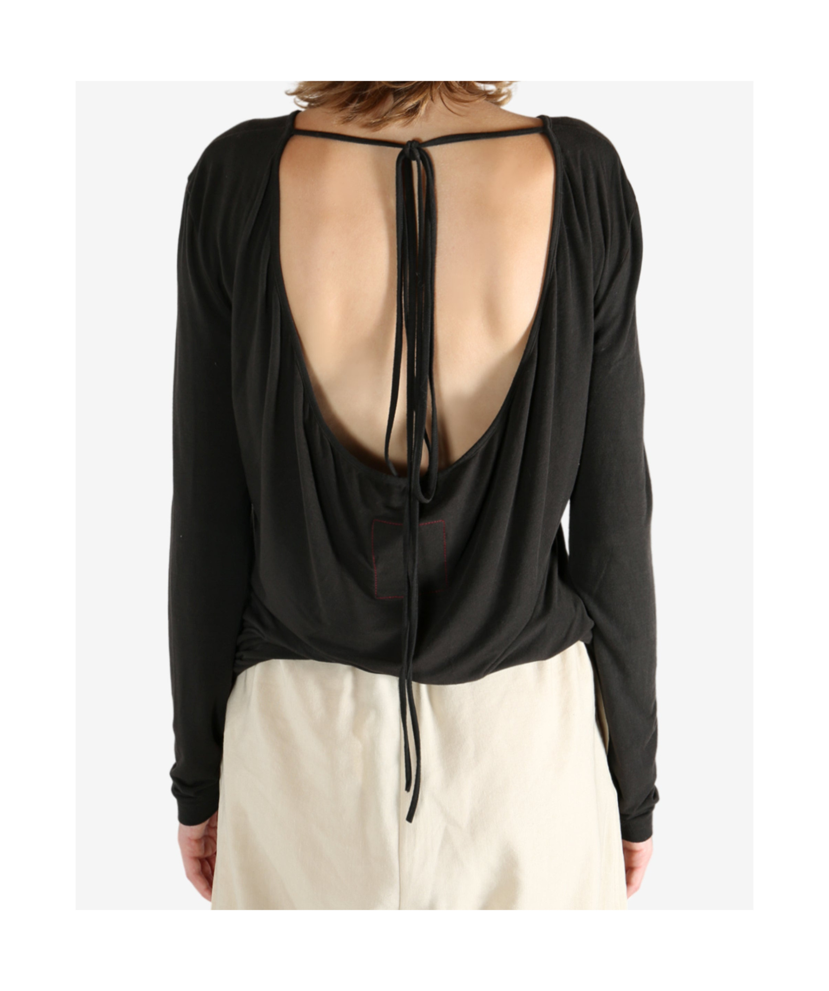 Uma Wang Cowl-back Long-sleeve Top In Brown