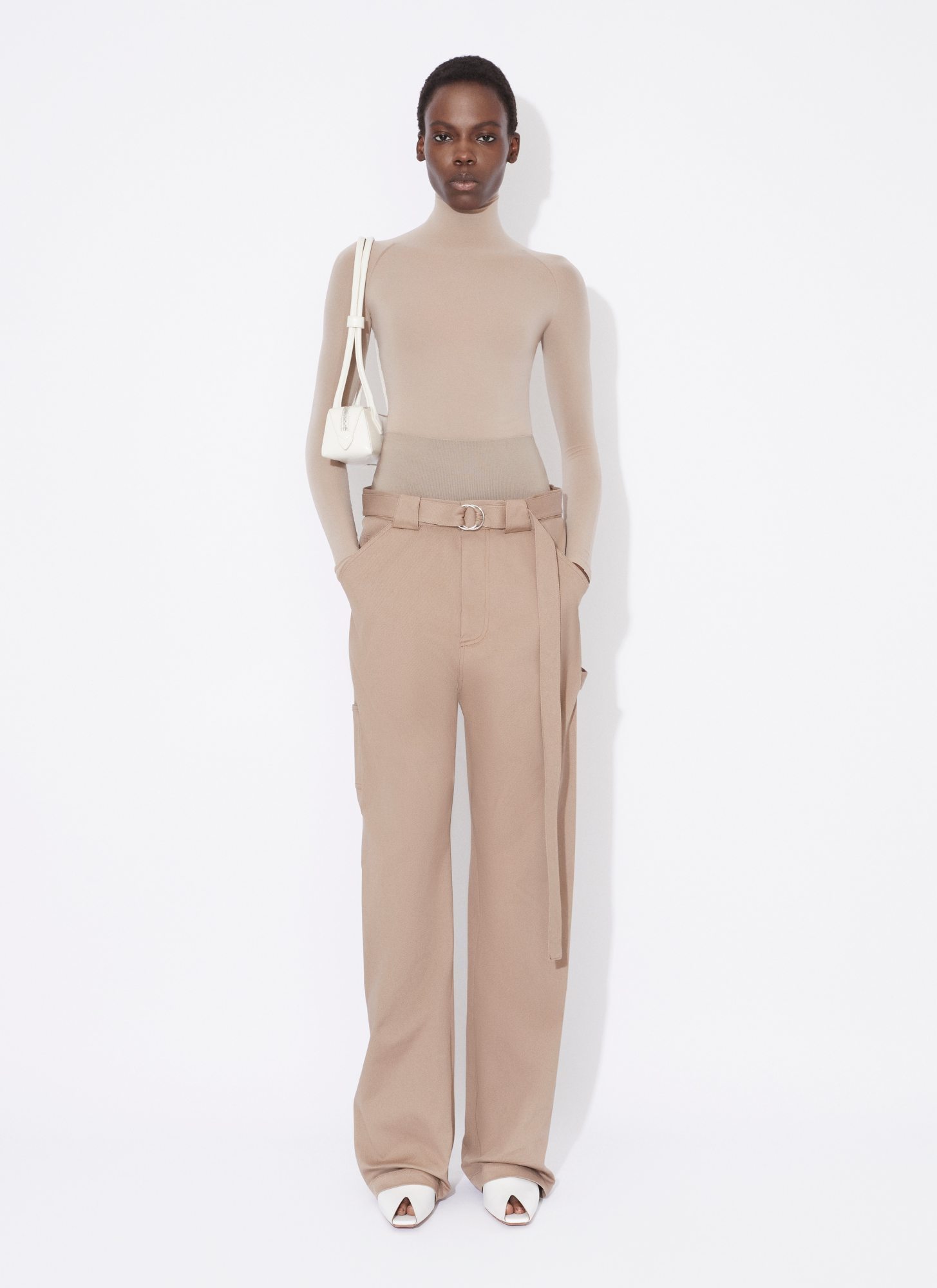 Alaïa Cargo Trousers In Nude