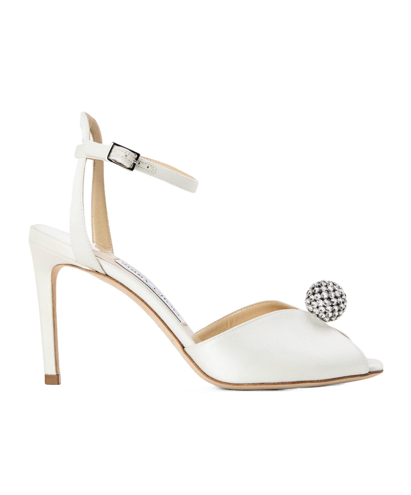 Jimmy Choo Stiletto Heel Sandals In White