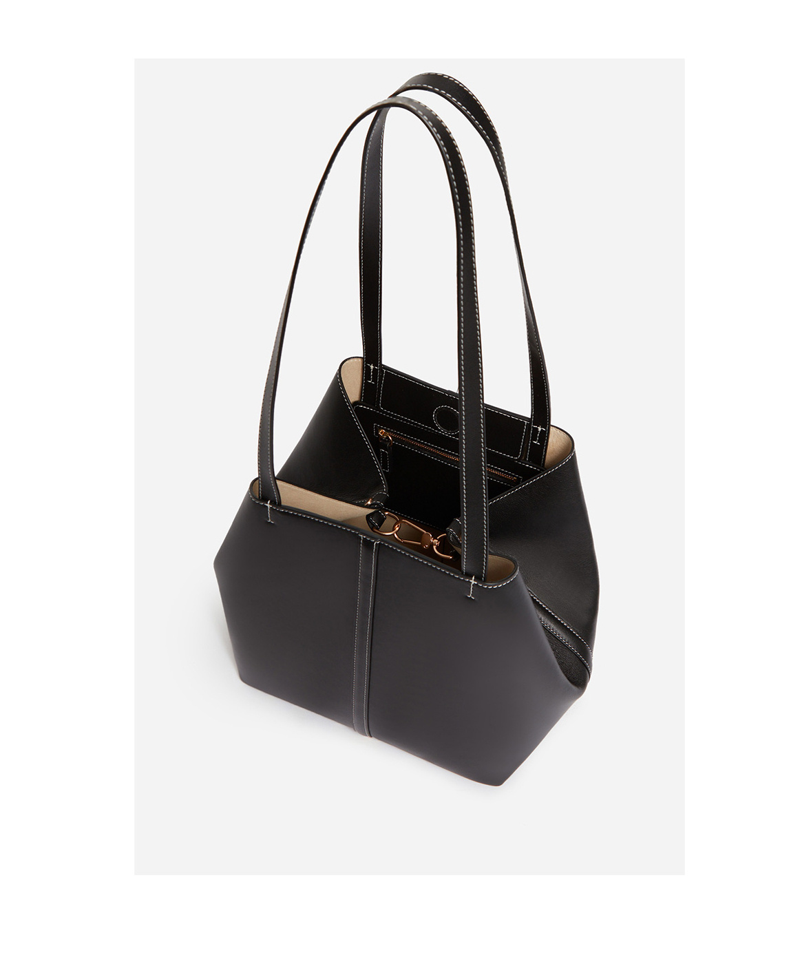 Vanessa Bruno Small Daily Shoulder Bag In Black
