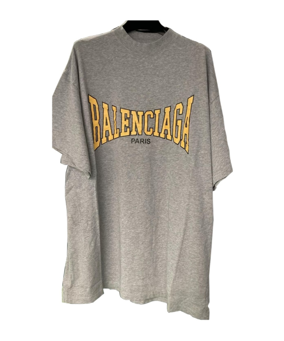 BALENCIAGA MEN'S BALENCIAGA BOXING T-SHIRT OVERSIZE FIT IN GREY