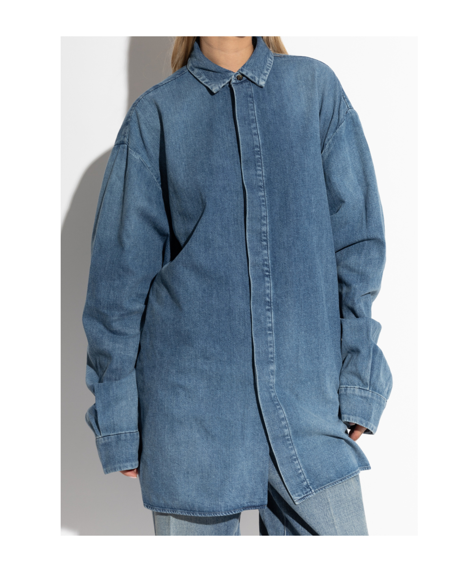 Fear Of God Denim Shirt In Blue