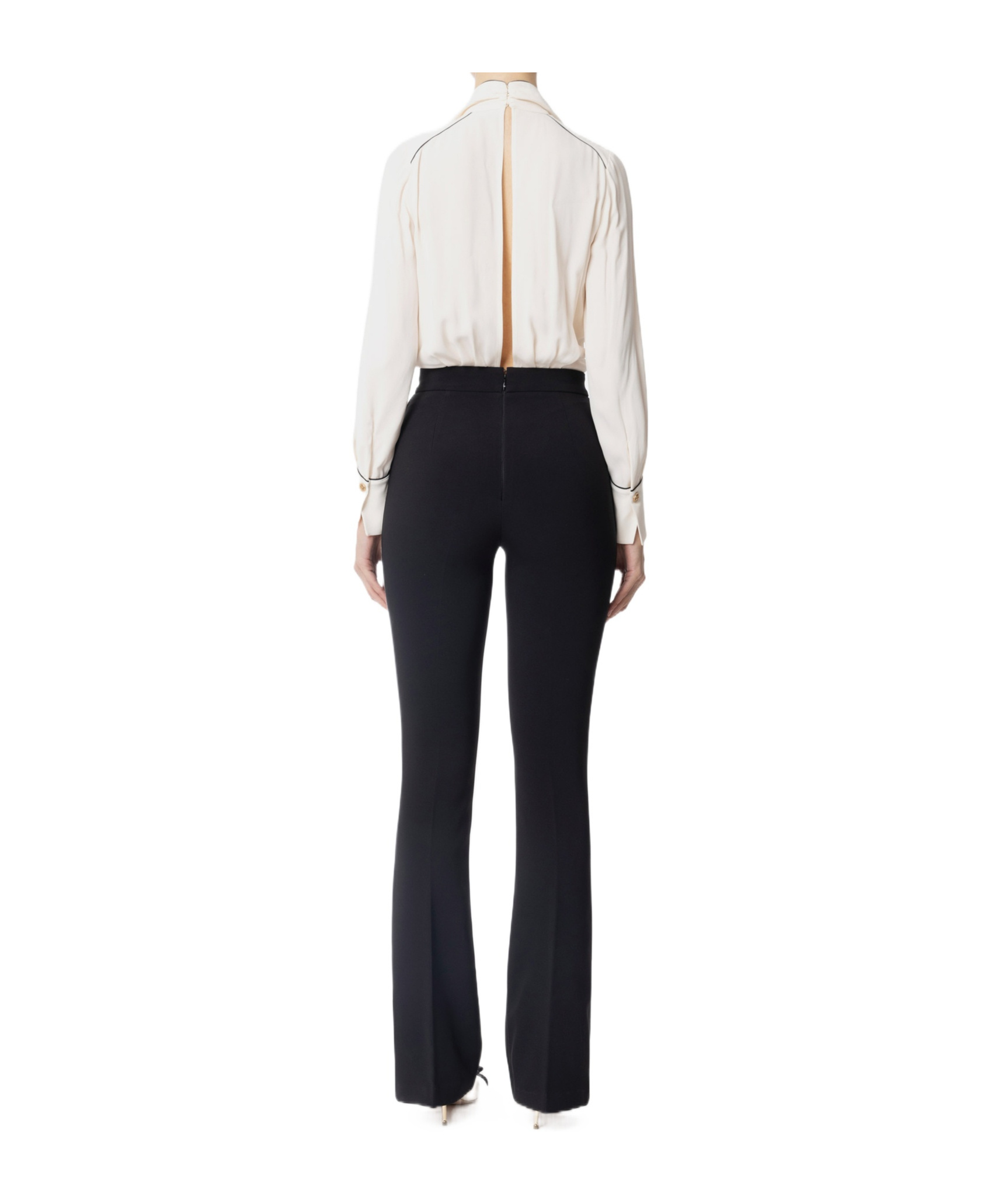 Elisabetta Franchi V-neck Jumpsuit In Black