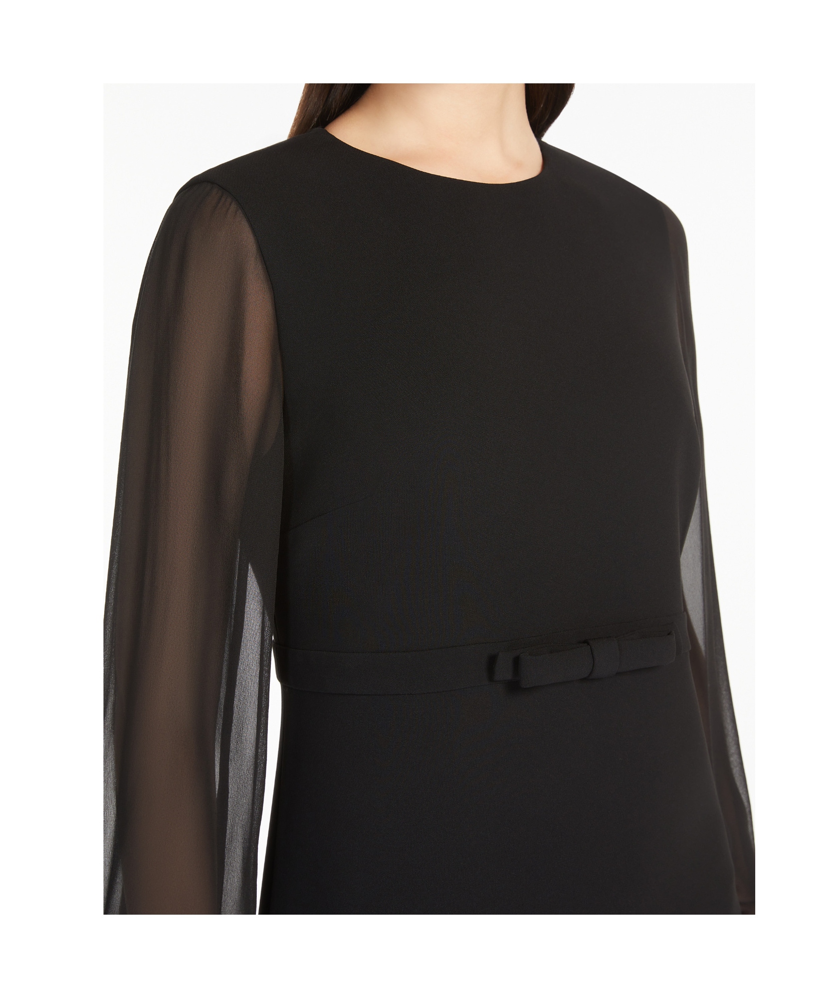 Max Mara Long-sleeved Dress In Black