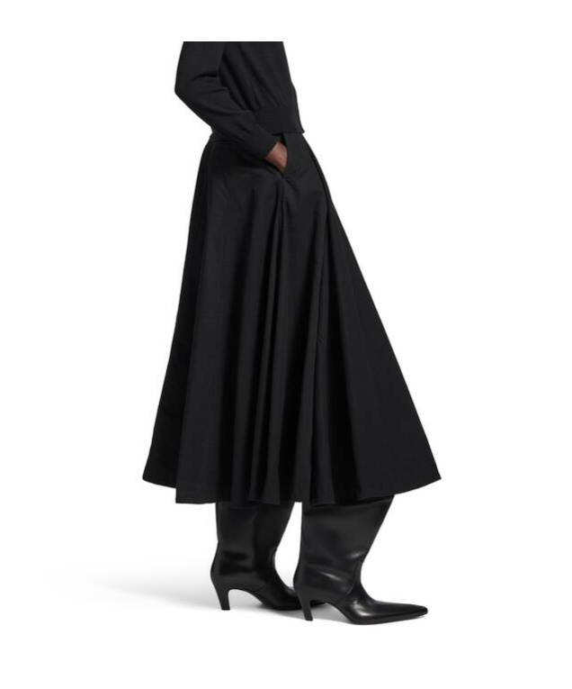 Balenciaga Women's Godet Maxi Skirt In Black In Black