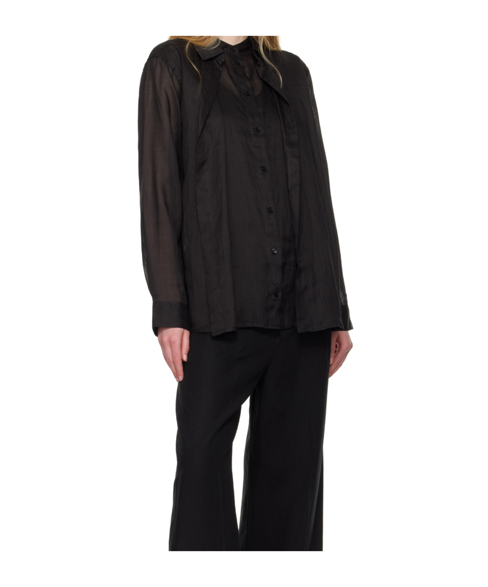 Totême Long Sleeve Shirt In Black