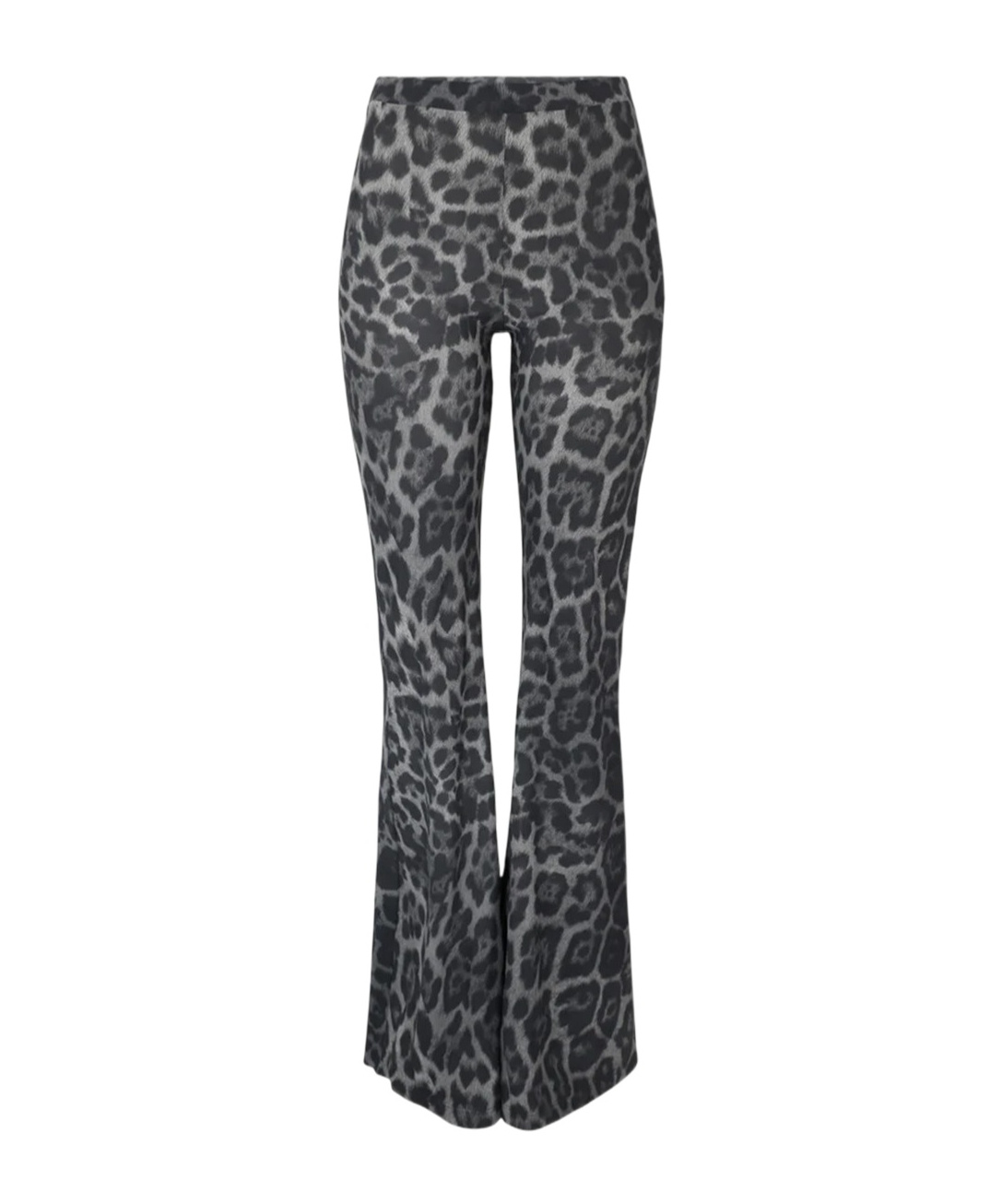 Stella Mccartney Flared High-waisted Leggings Leopard Print In Gray