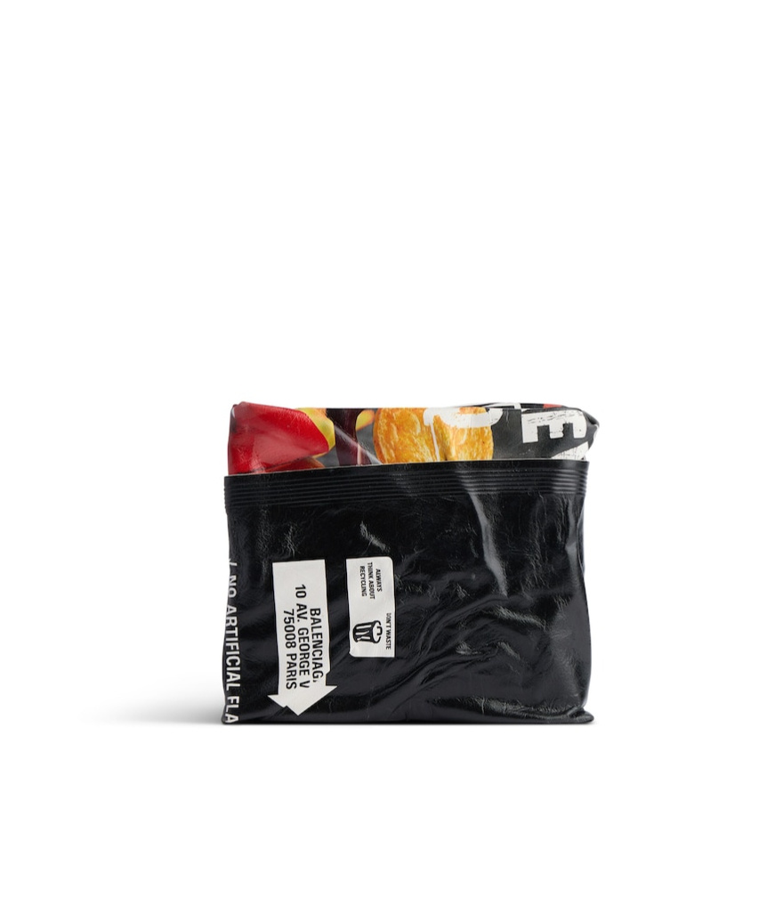 Balenciaga Men's Chips Squared Folded Wallet In Black In Black