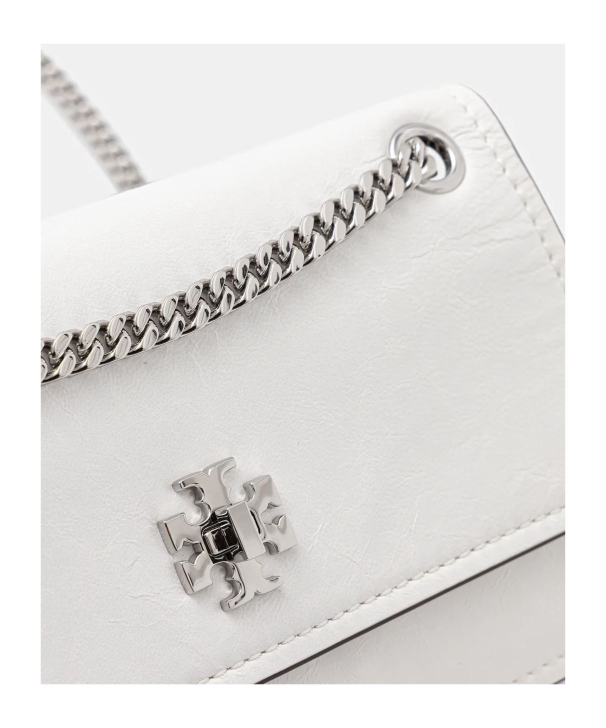 Tory Burch Kira Turnlock Mini Shoulder Bag In White
