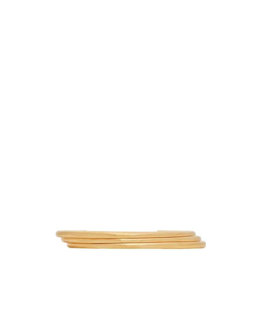 Saint Laurent Triple Wire Cuff Bracelet In Metal In Gold