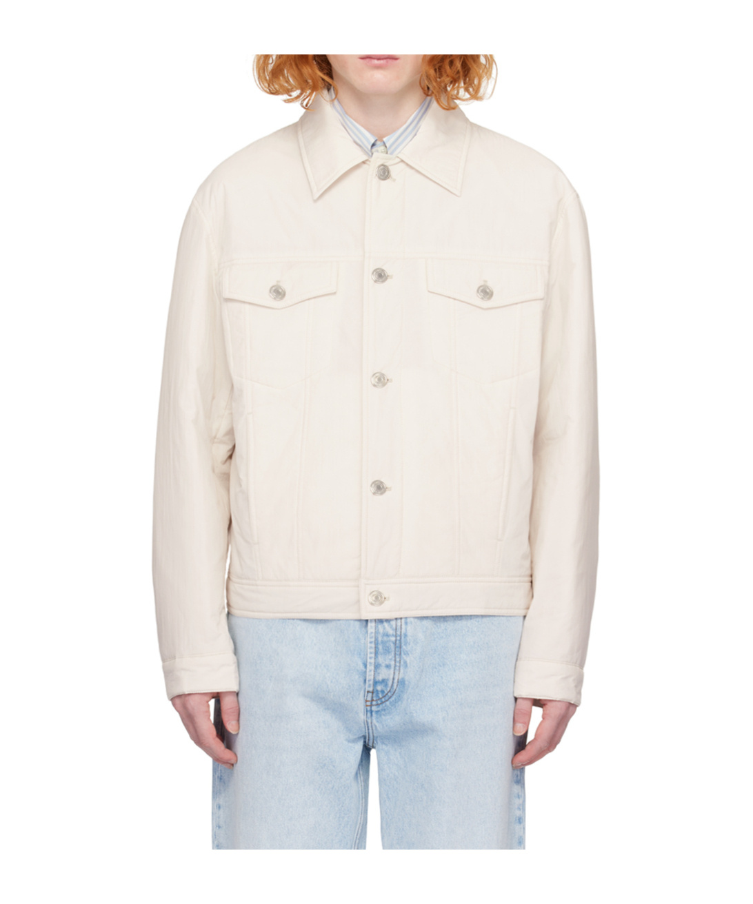 Ami Alexandre Mattiussi Single-breasted Lapel Casual Jacket In White