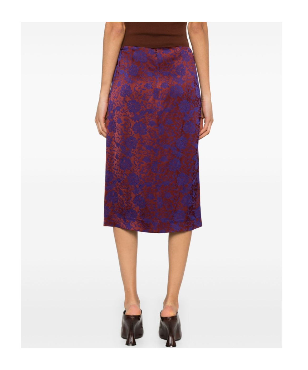 Shop Dries Van Noten Jacquard Midi Skirt