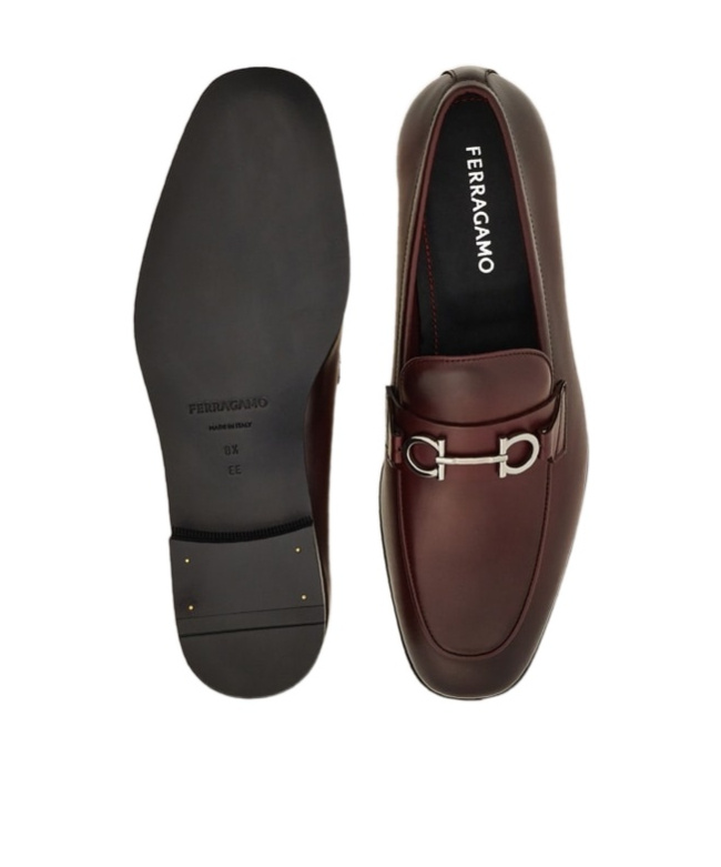 Ferragamo Gancini Embellished Loafers In Black