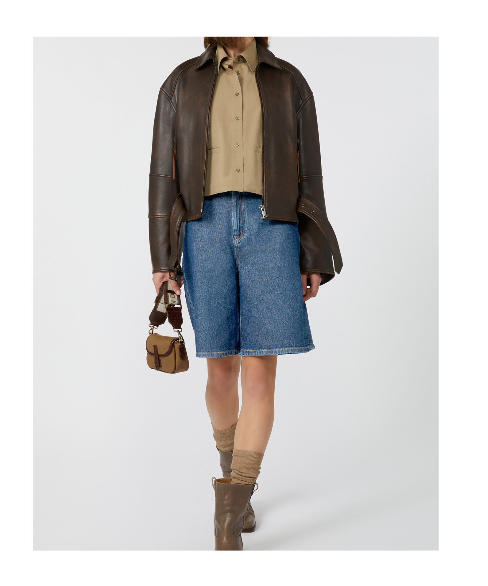 Max Mara Boxy-fit Heavy Cotton Shirt In Neutral
