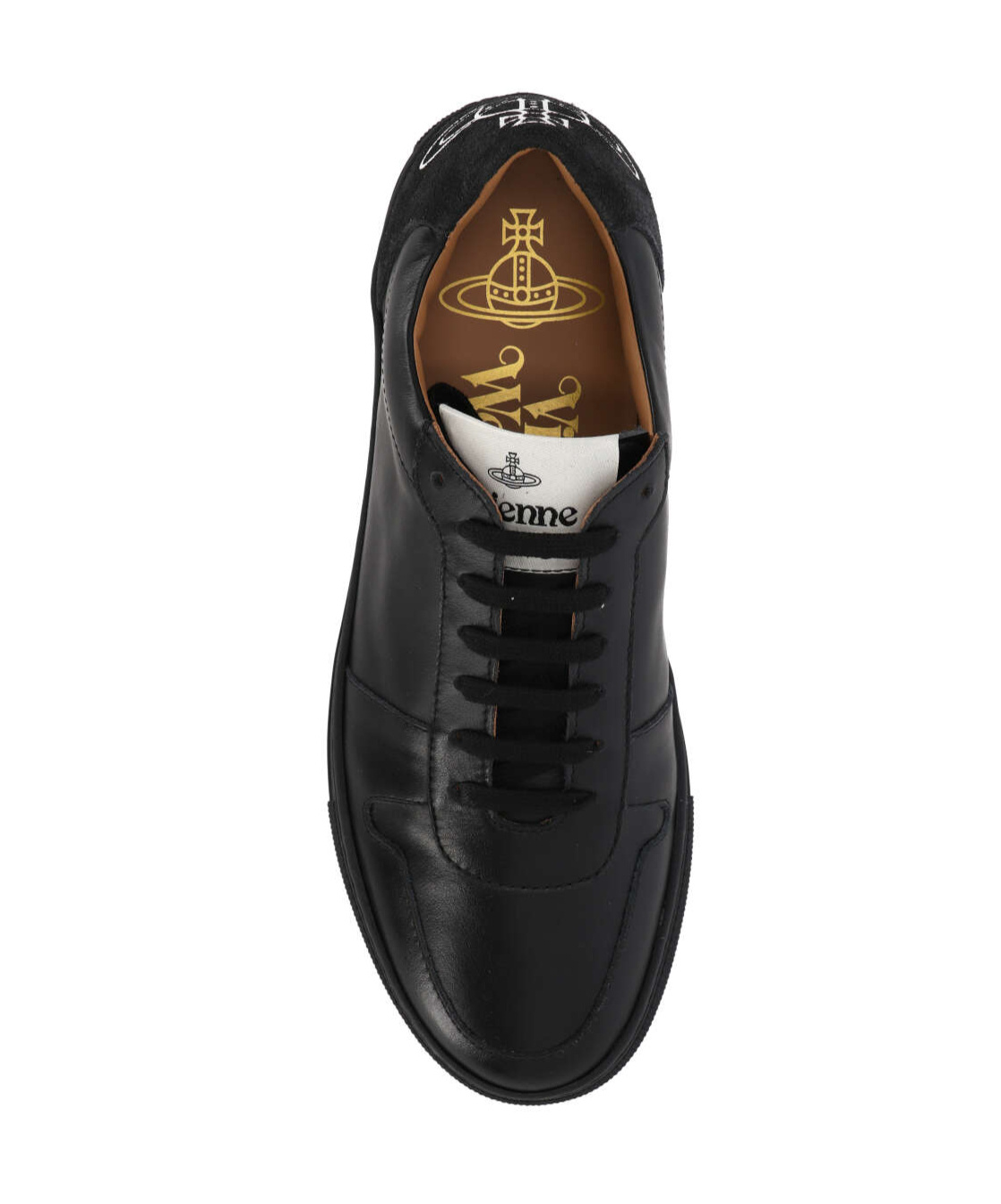 Vivienne Westwood Orb-print Leather Sneakers In Black
