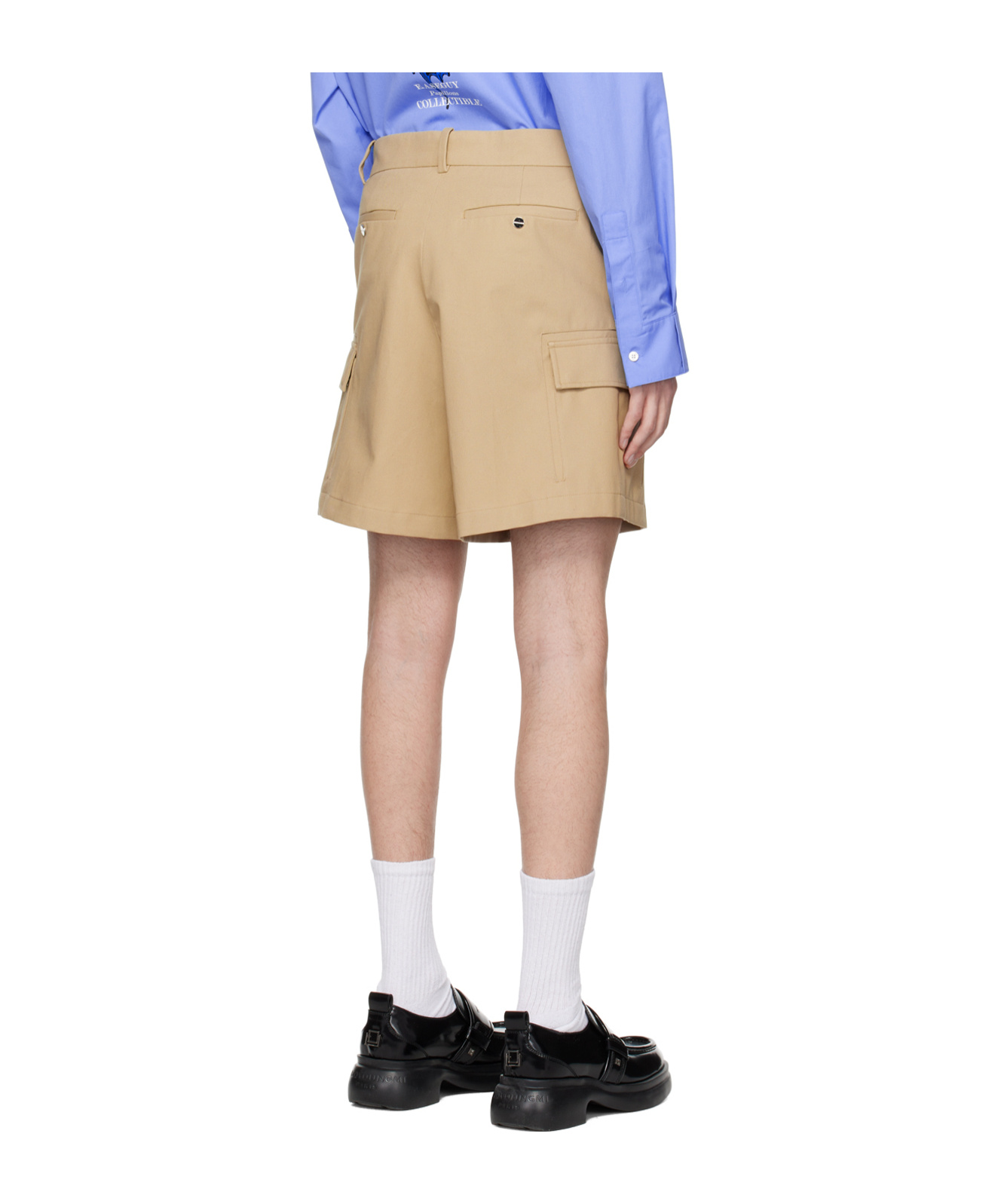 Wooyoungmi Beige Hardware Shorts In Brown