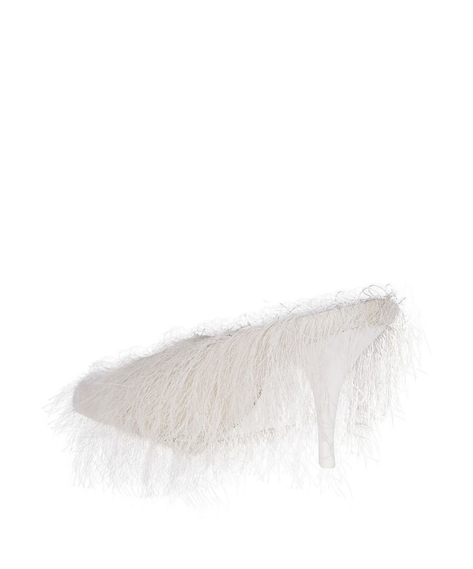 Dries Van Noten Fringed-detail Slip-on Pumps In White