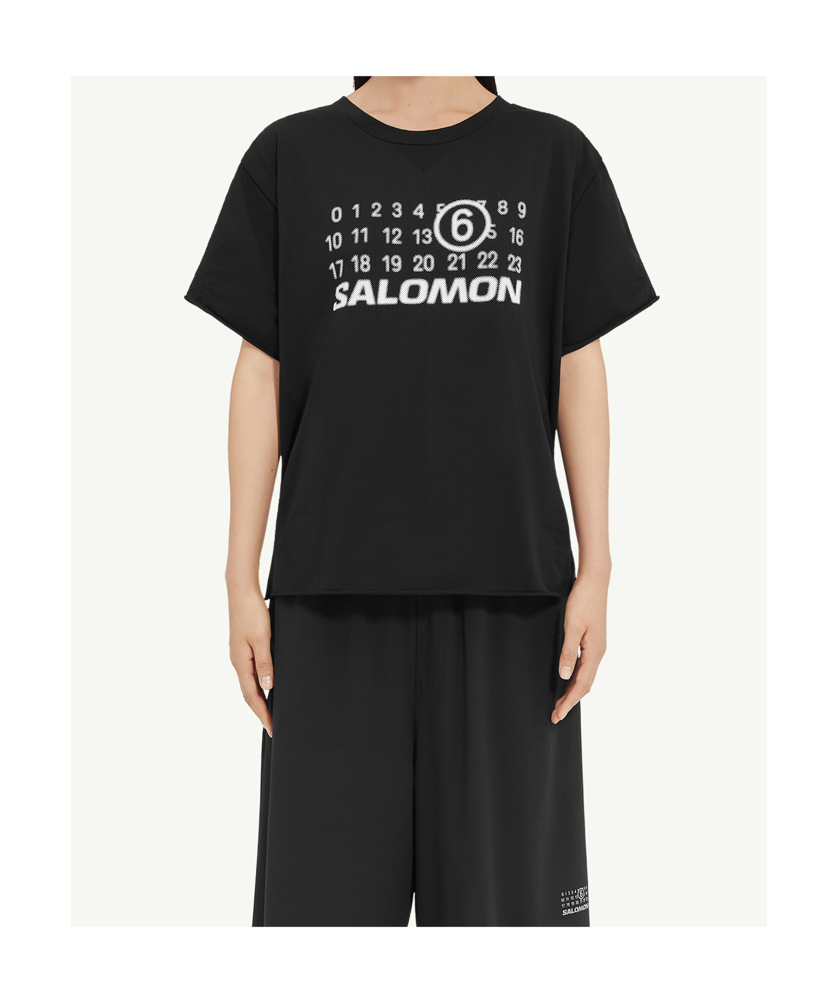 Mm6 Maison Margiela Mm6 X Salomon Seamless T-shirt In Black
