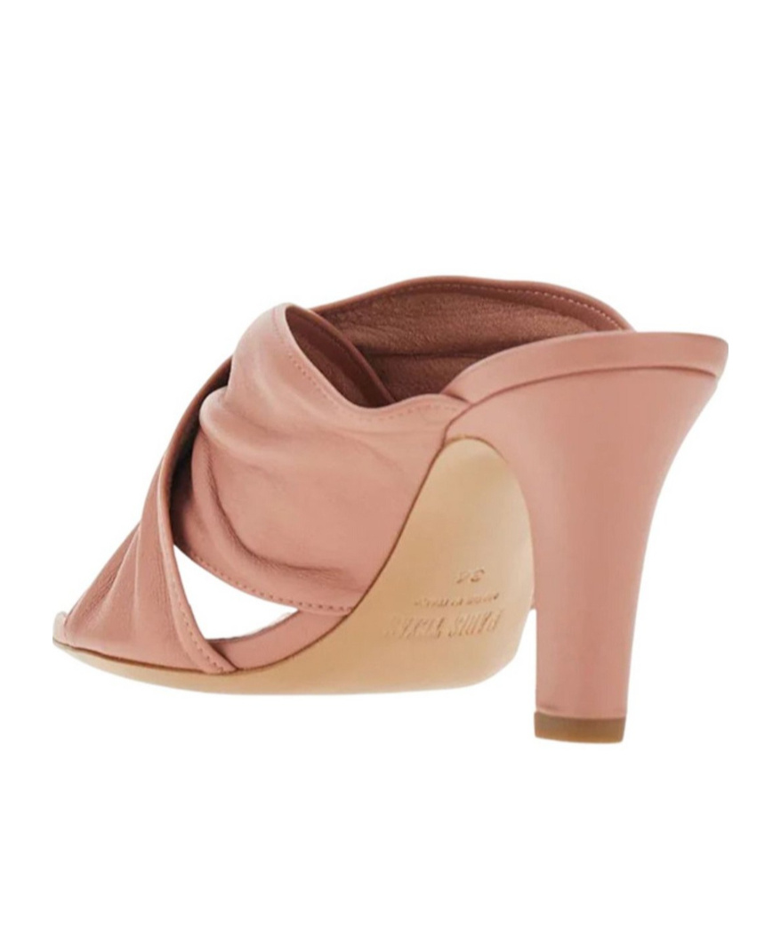 Paris Texas Maria Ruched Mules In Brown