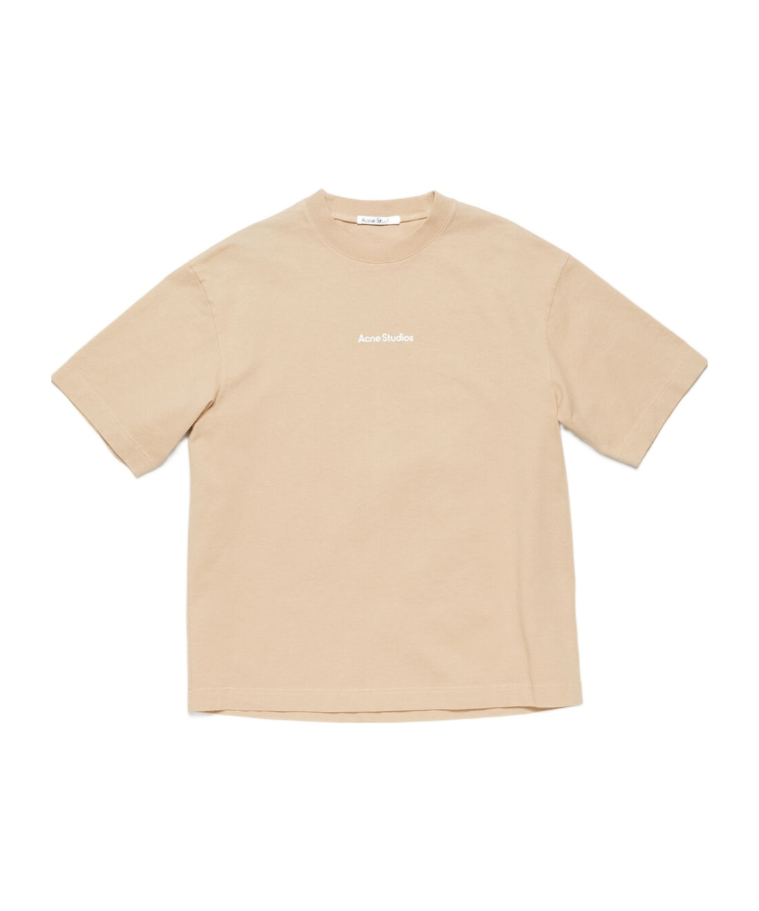 Acne Studios Logo-print Cotton T-shirt In Nude