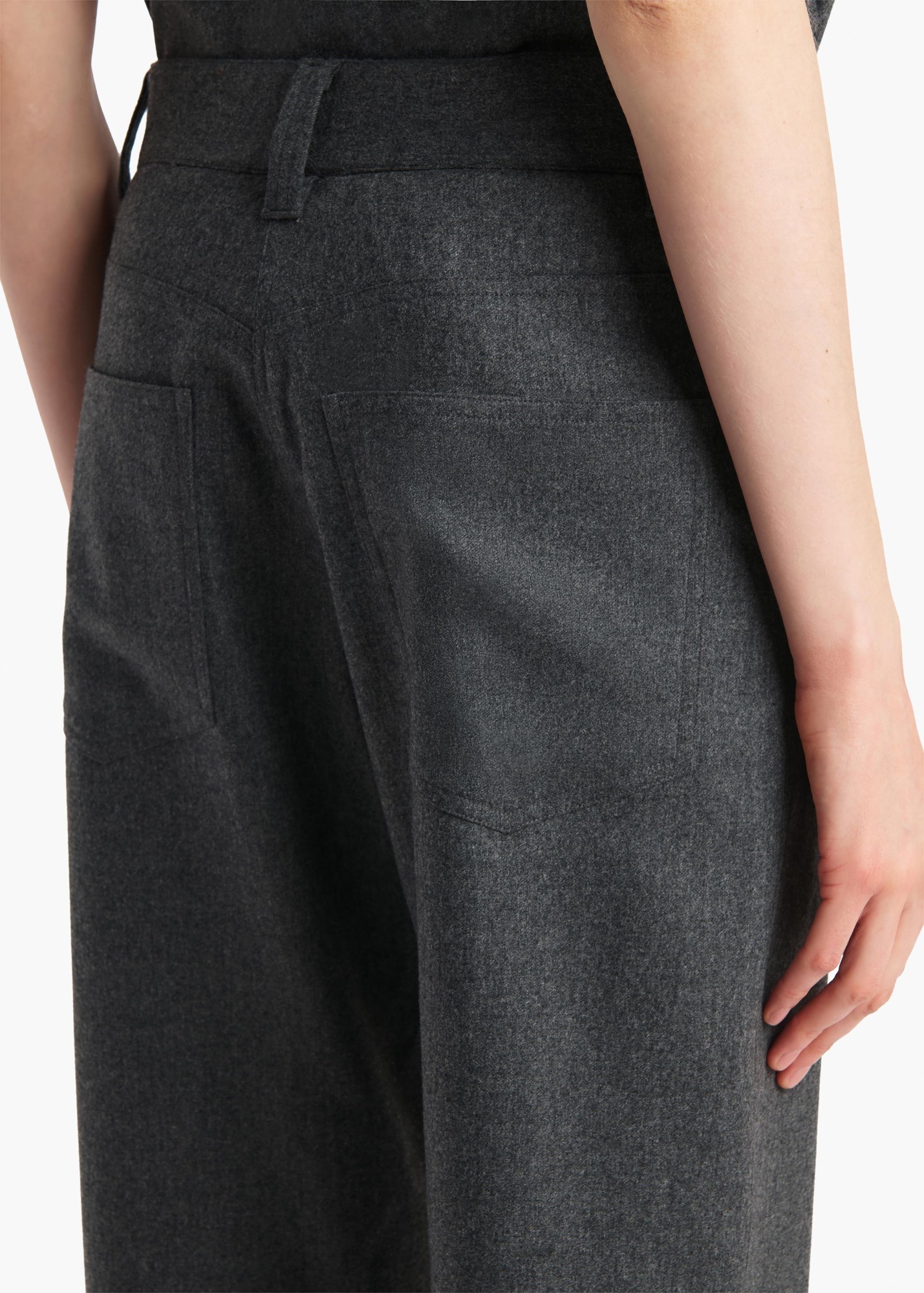 Khaite Belt Loop Casual Pants In Gray