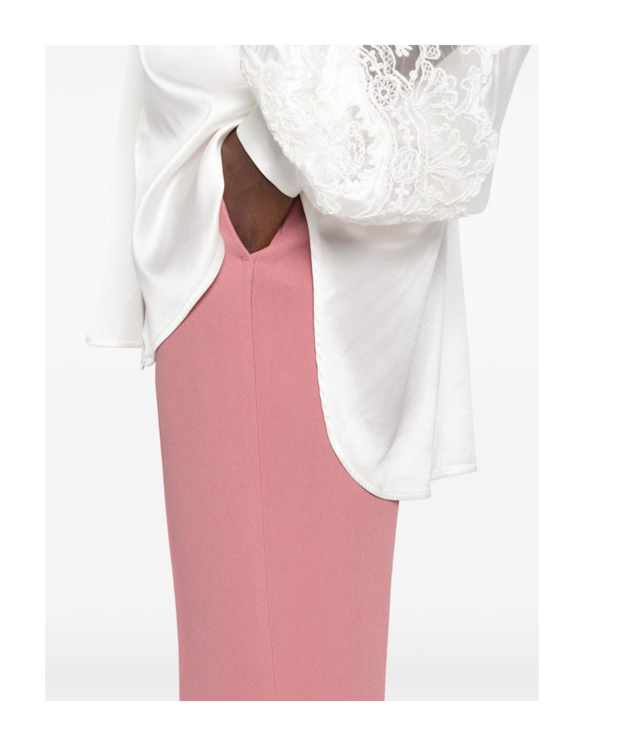 Ermanno Scervino High-waist Tailored Trousers In Pink