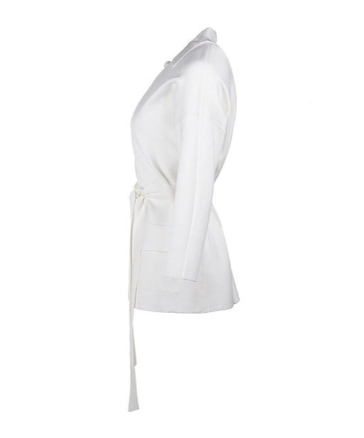 Max Mara Strap-up Casual Jacket In White
