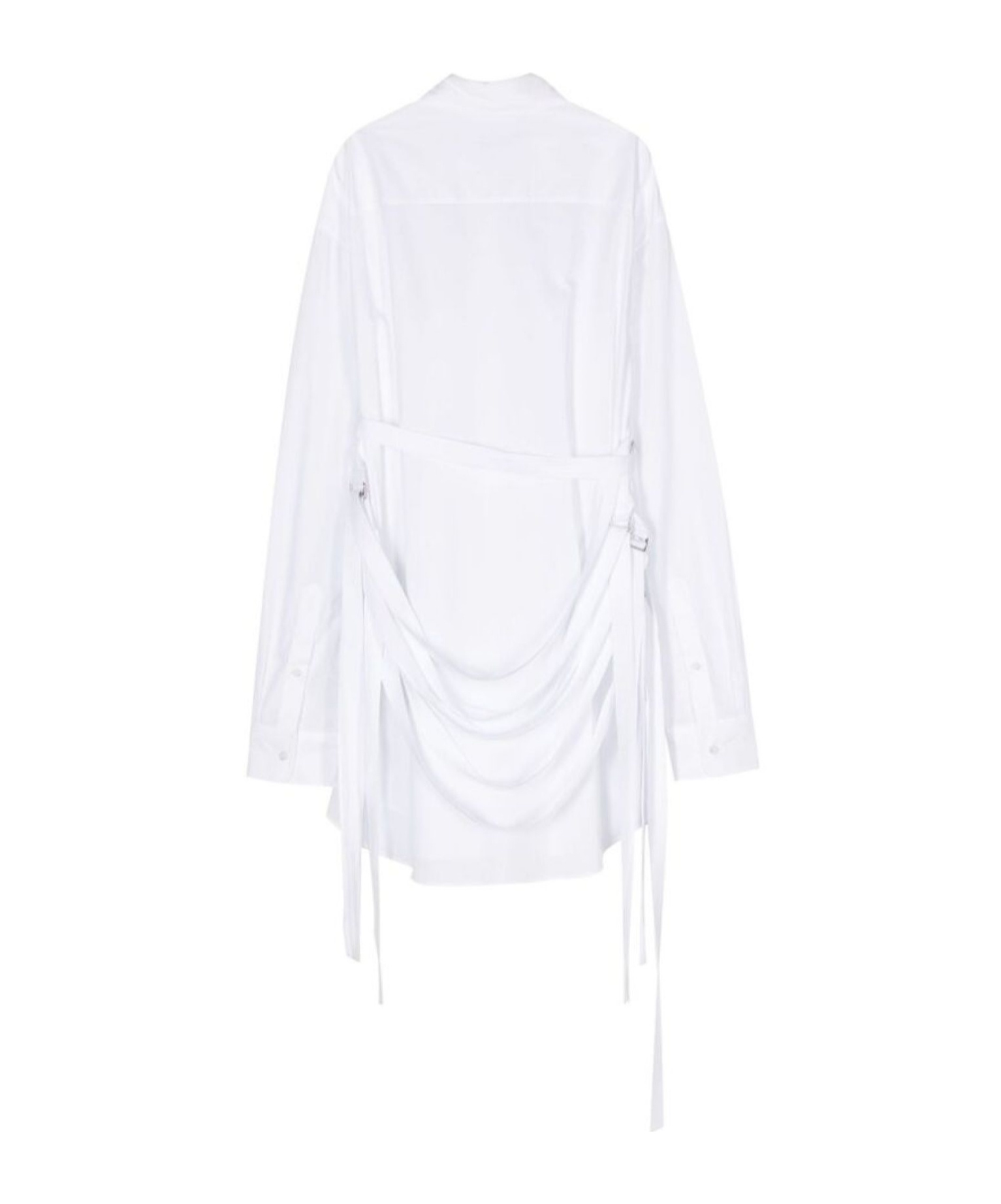 Ann Demeulemeester Adjustable-straps Poplin Shirt In White