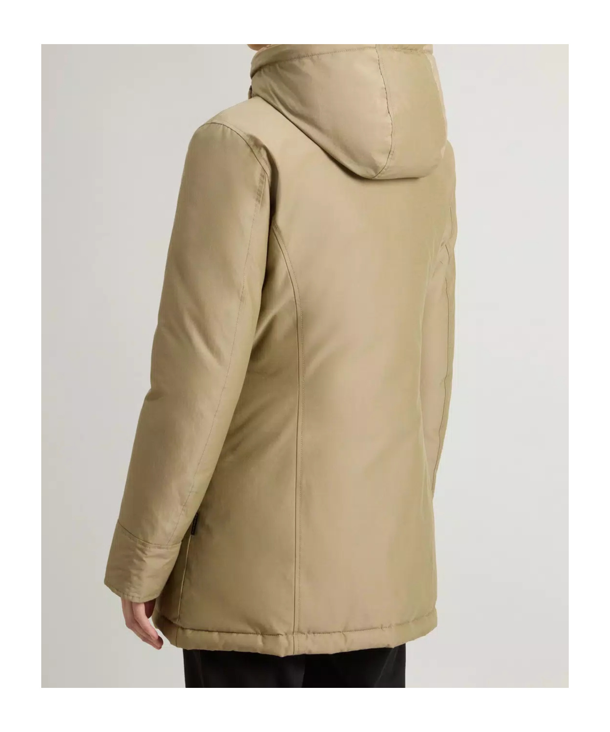 Woolrich Hooded Down Jacket In Brown