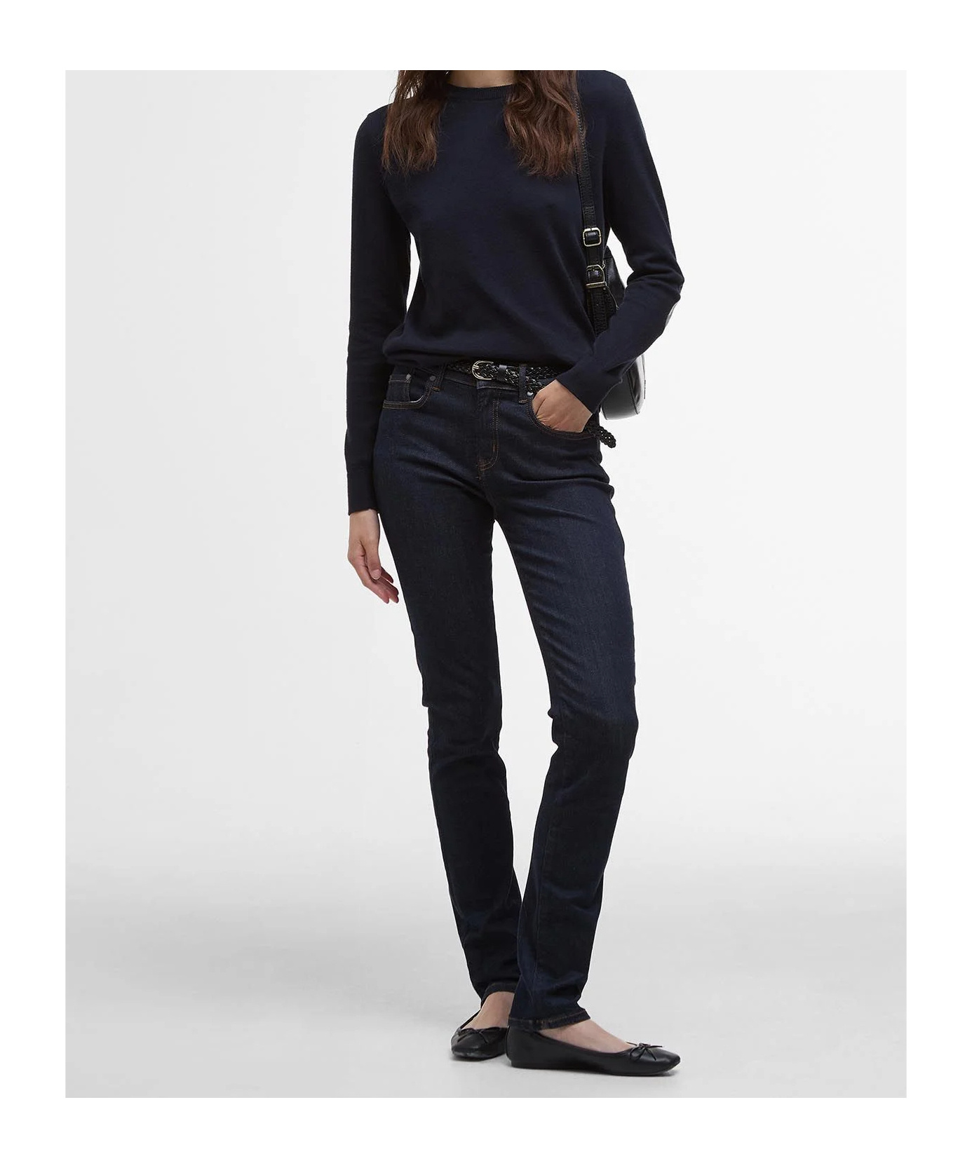 Barbour Lavender Knitted Jumper In Black