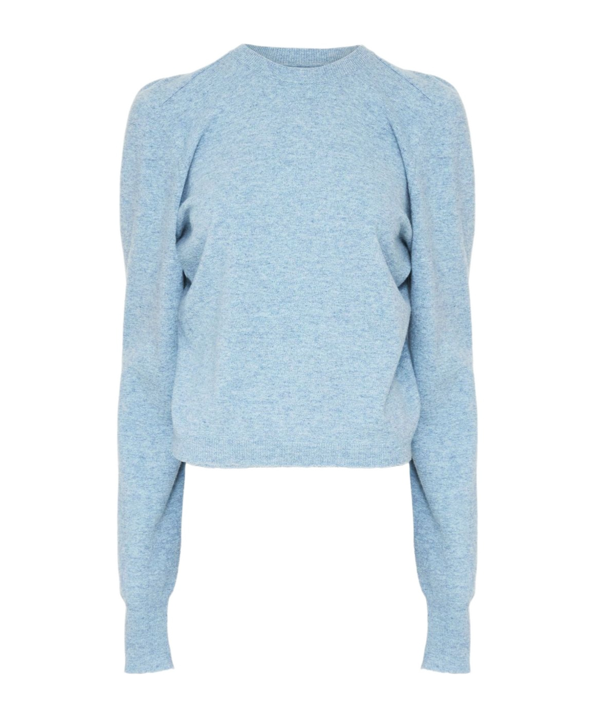 Maison Margiela Long Sleeve Knit Sweater With Crew Neck In Blue