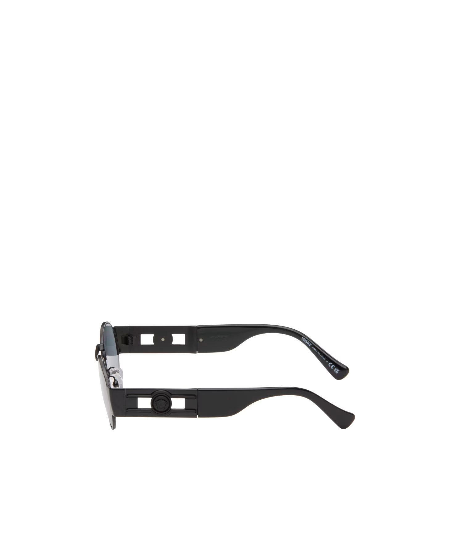 Versace Oval Frame Sunglasses In Gray